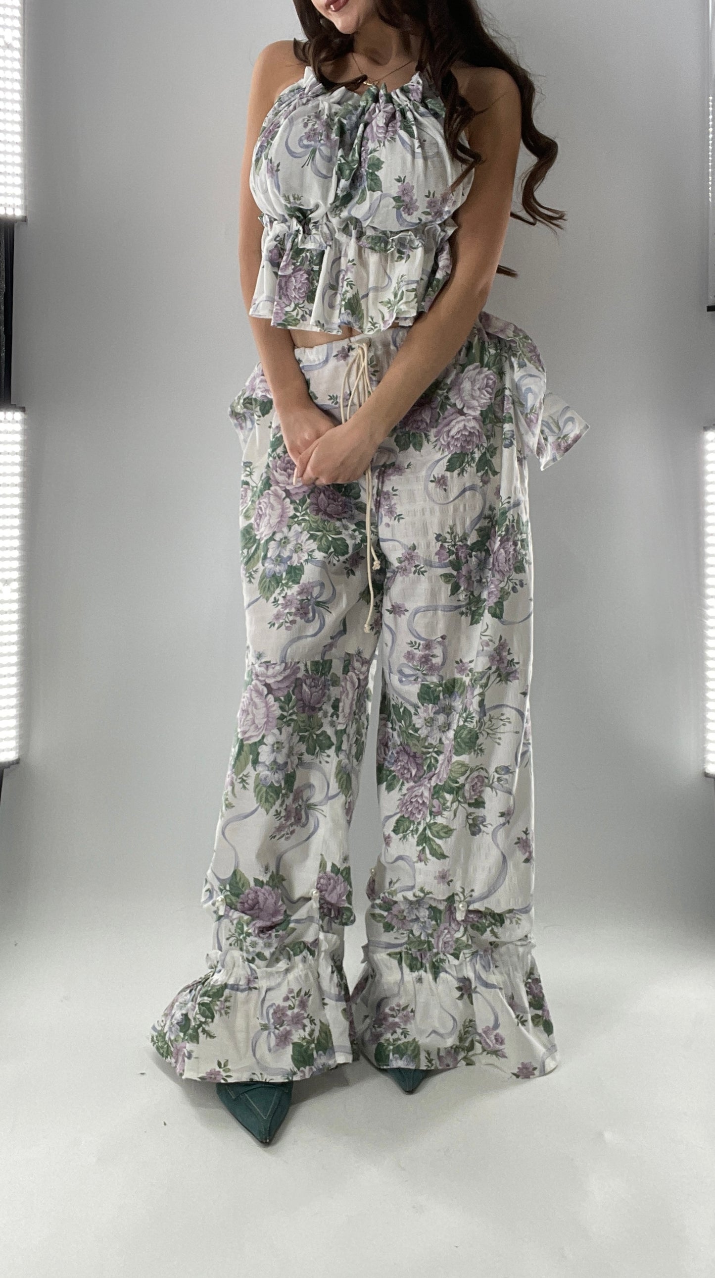 Vintage Handmade 2 Piece Set with Apron Style Ruffled Bum🧺 (One Size XS-XL)
