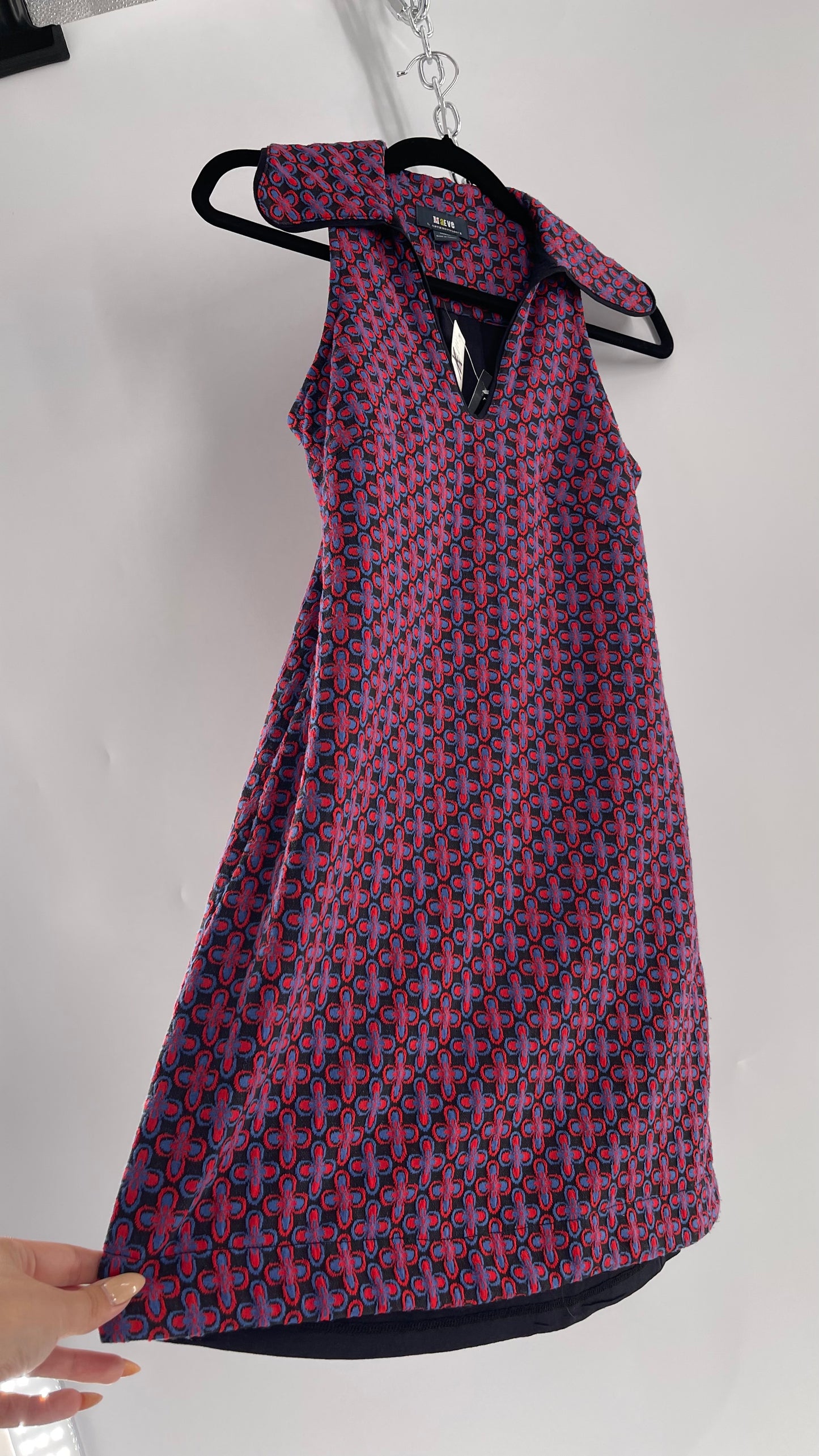 Maeve Anthropologie 1970s Retro Collared Tunic Mini Dress (XXS)