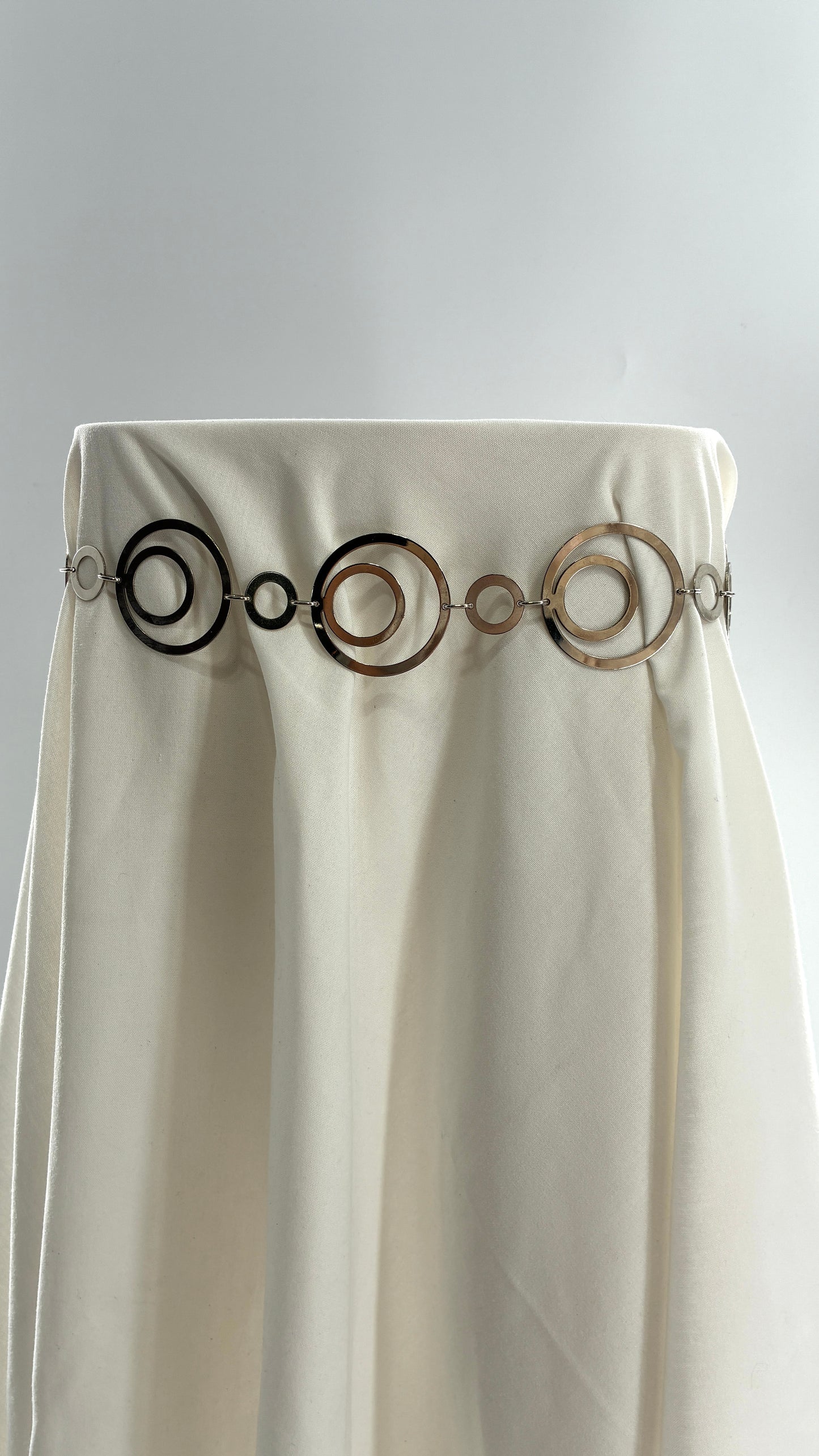 Vintage Disco Style Metal Circle Belt