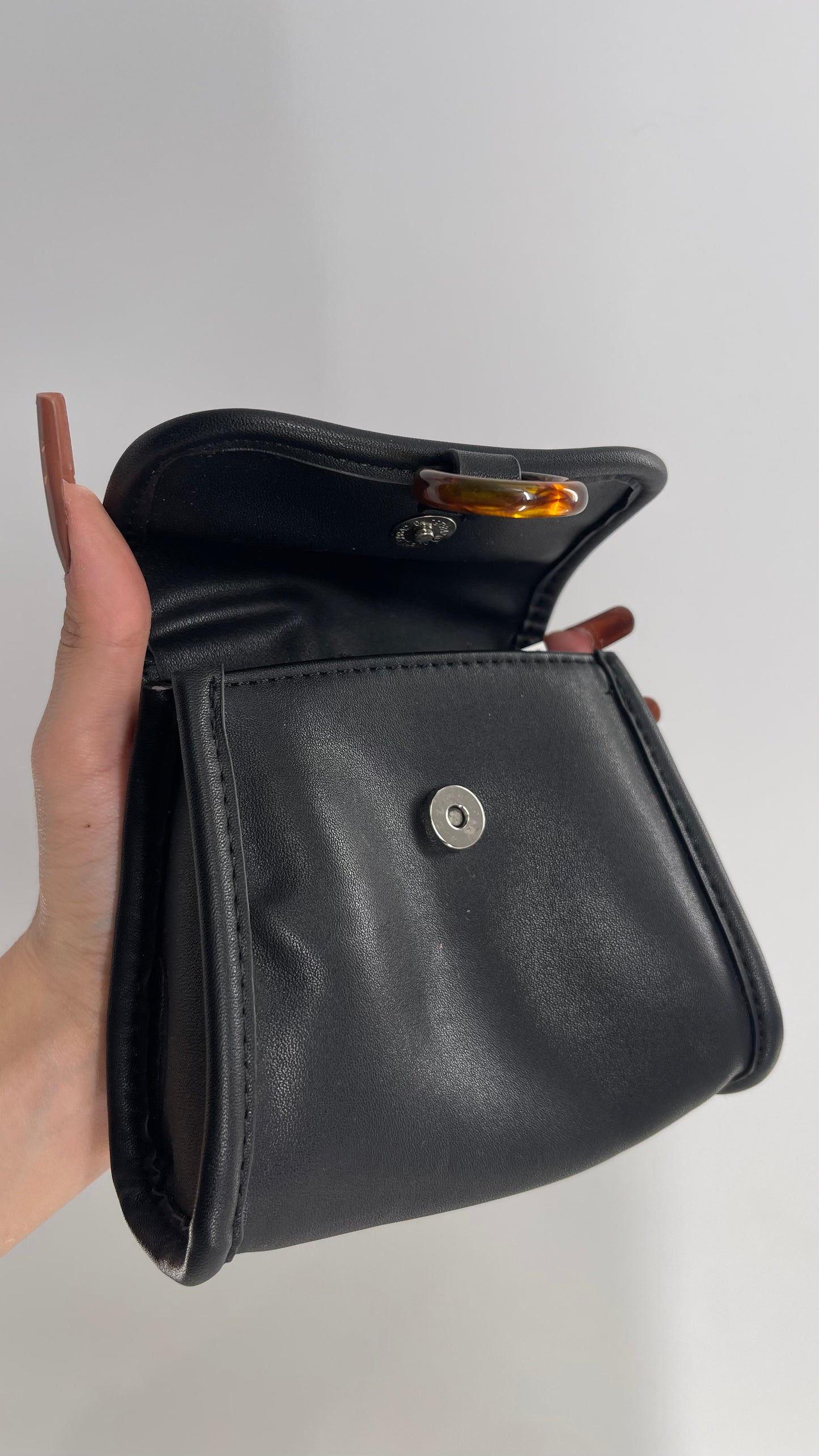 Urban Outfitters Black Leather Belt Bag