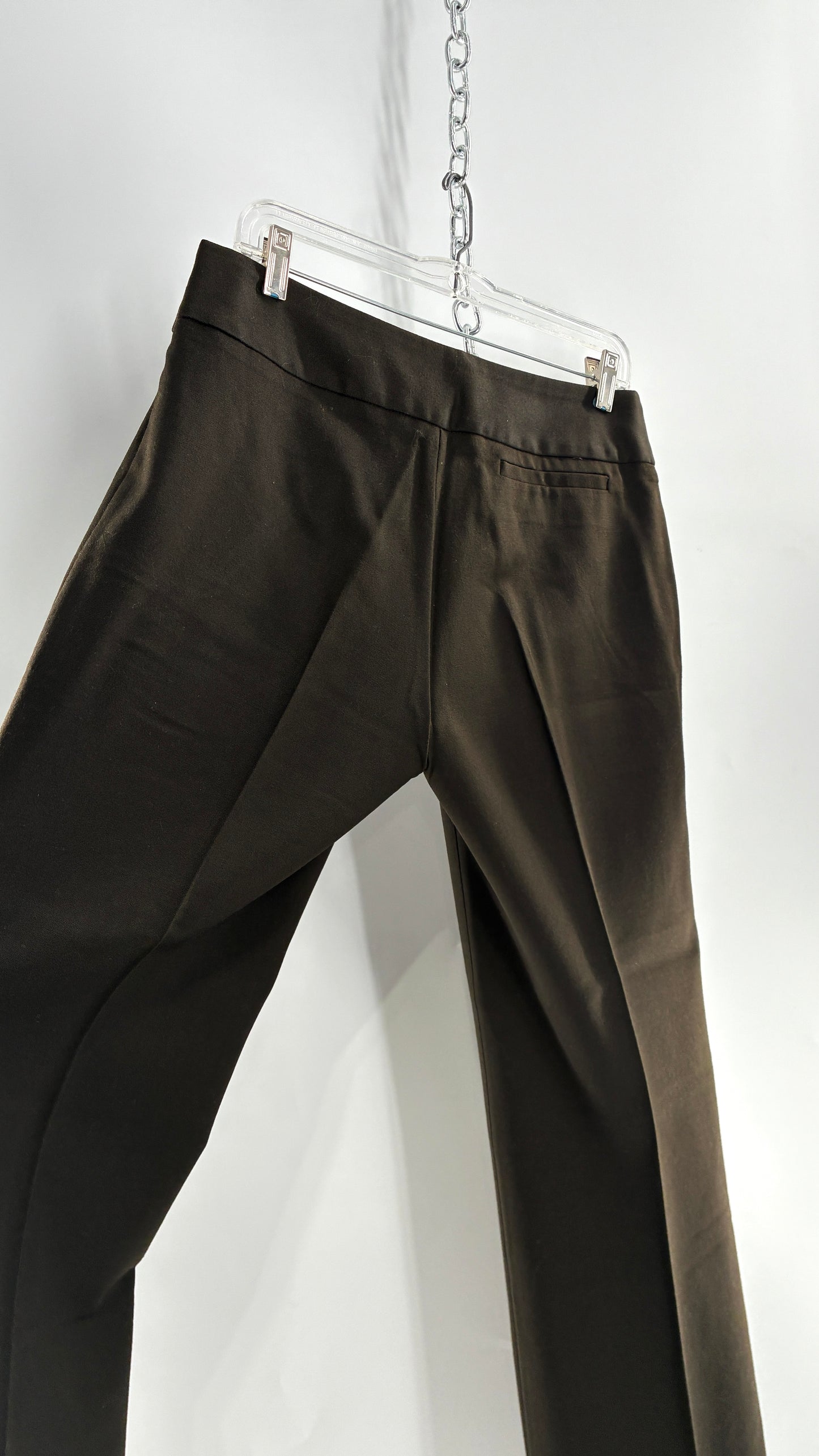 Vintage United Colors of Benneton 98% Pure Virgin Wool Brown Trousers Made in Portugal (44)