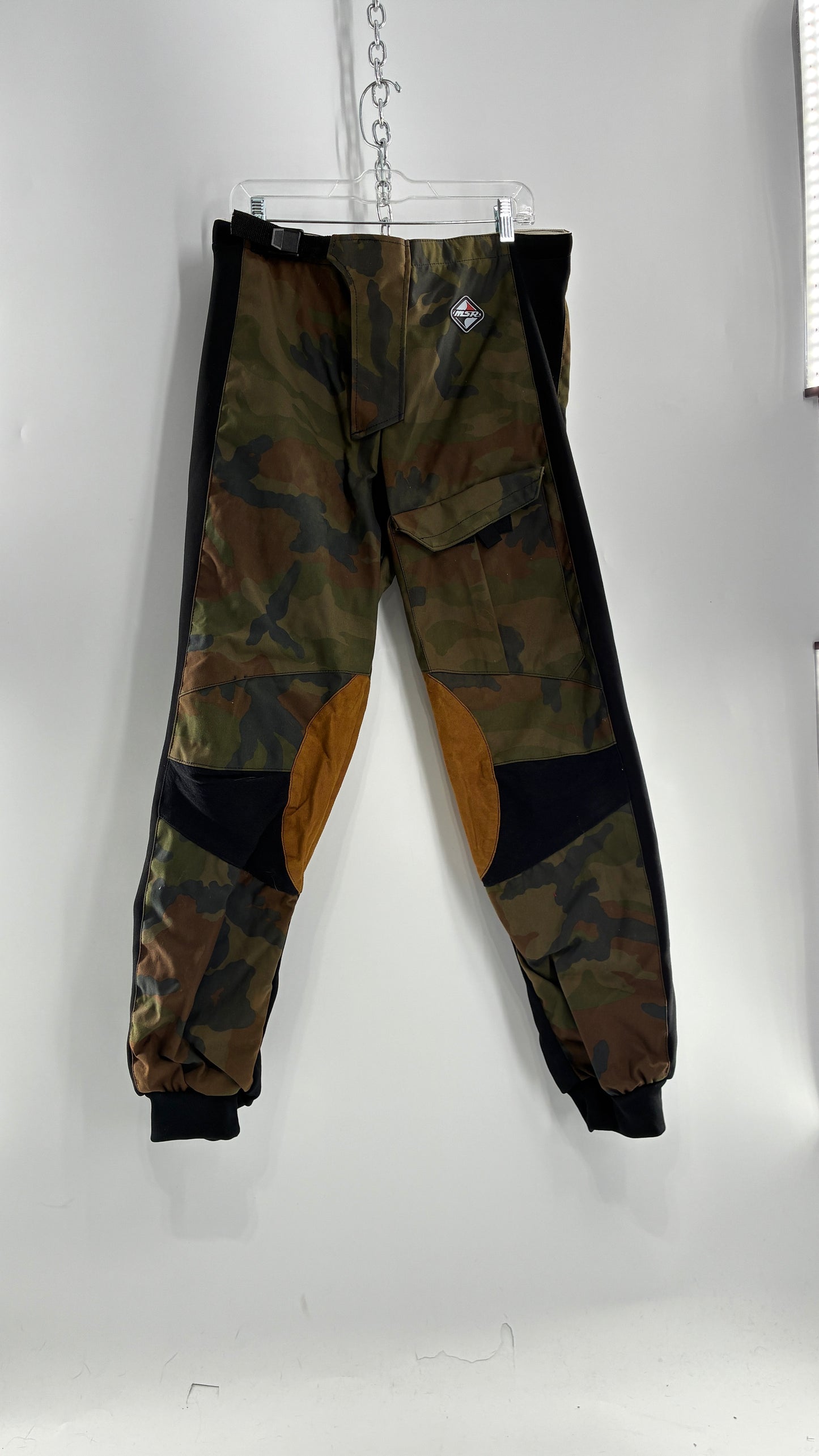 Vintage MSR Moto Camouflage Riding Pants Low Rise Side Buckle (34”)