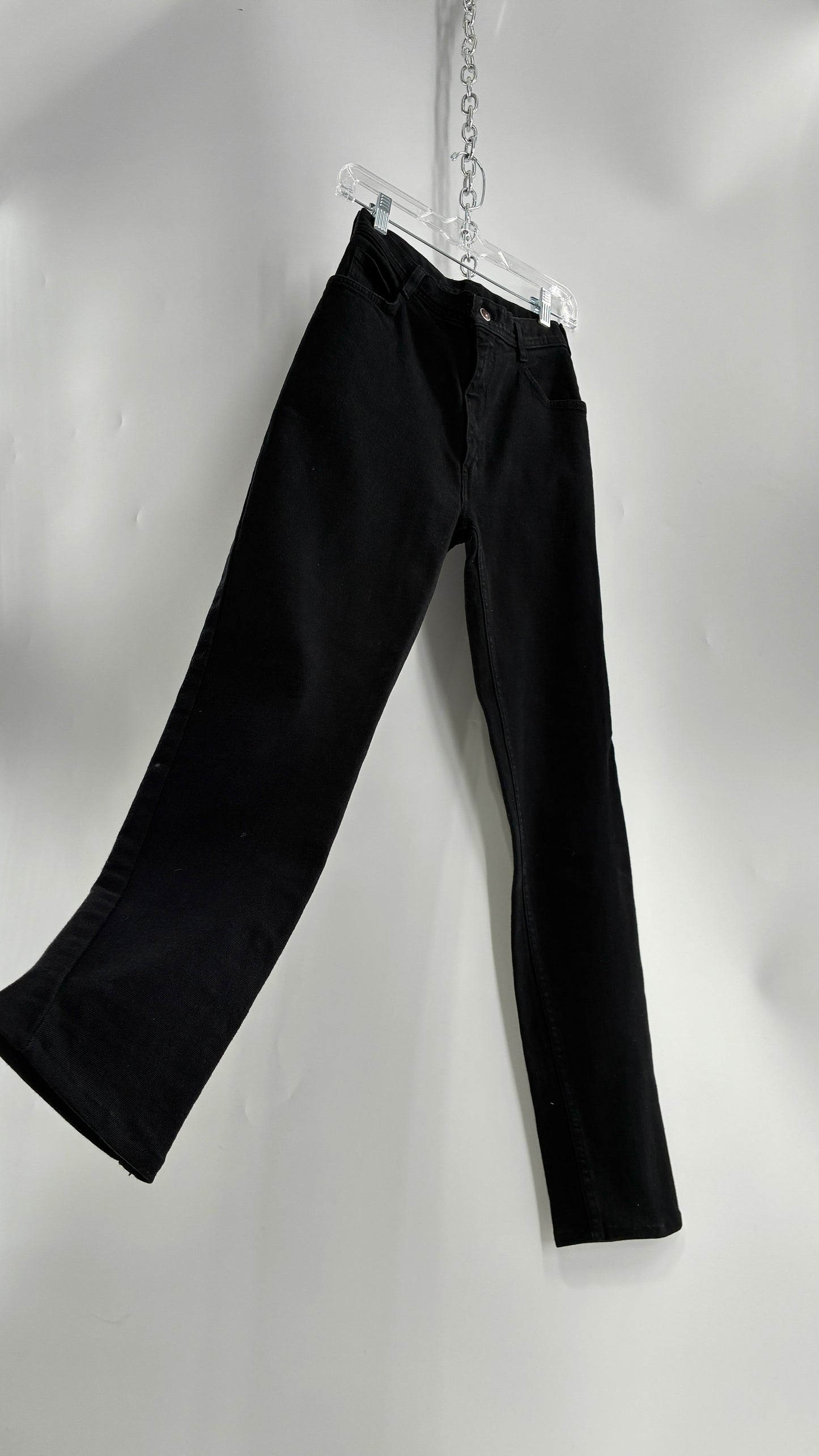 RARE Vintage PARASUCO Black Ultra High Waisted Mom Jean (29)