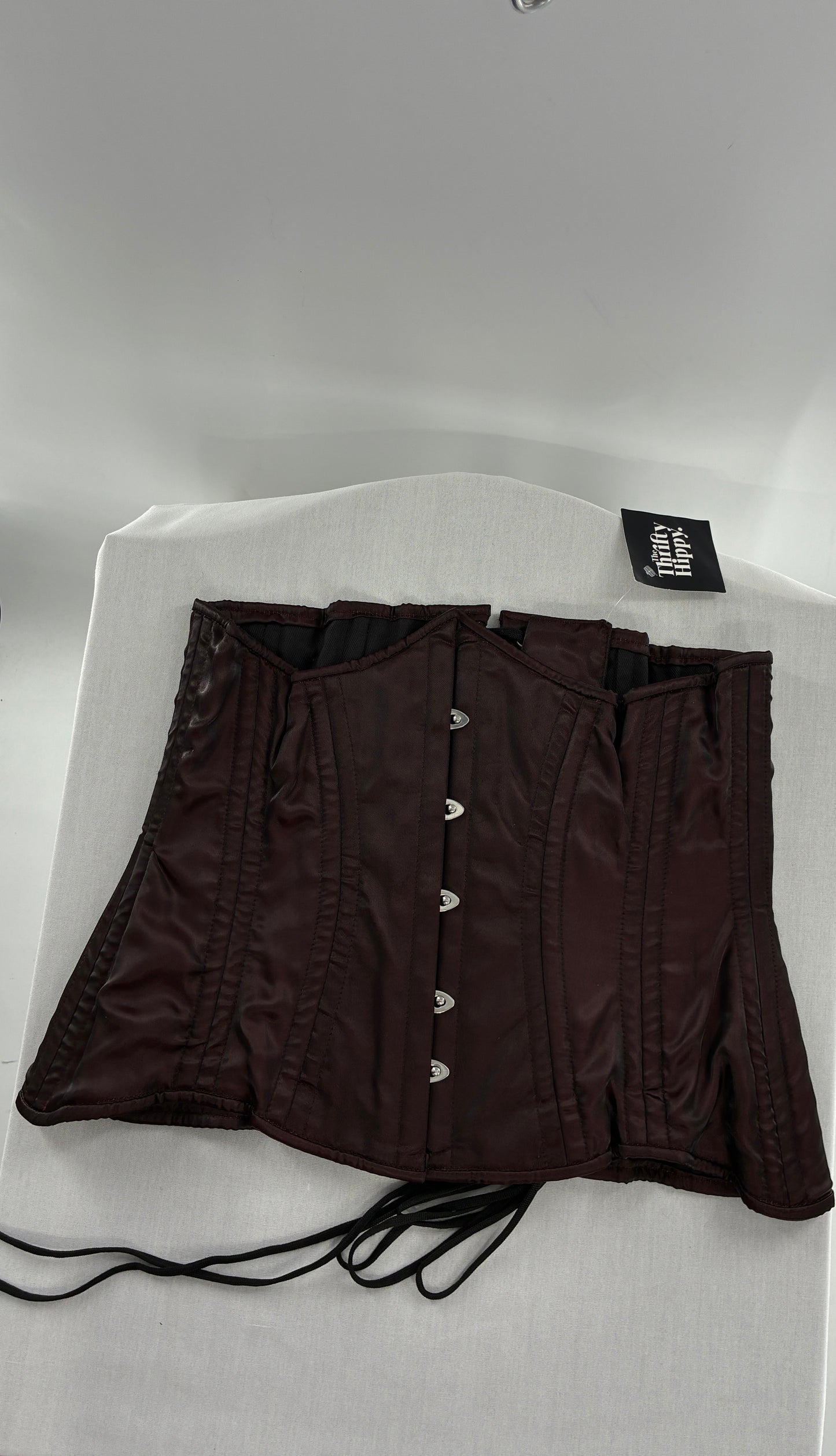 Vintage ORCHARD CORSETS Heavy Duty Burgundy Brown Corset (30”)