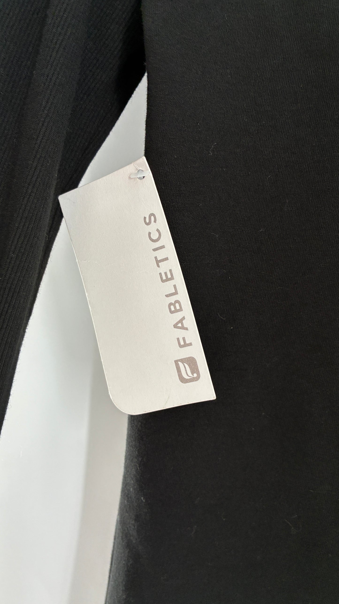 Fabletics Black Astoria Shrug Cardigan with Ribbed Panels and Tags Attached (XS/4)