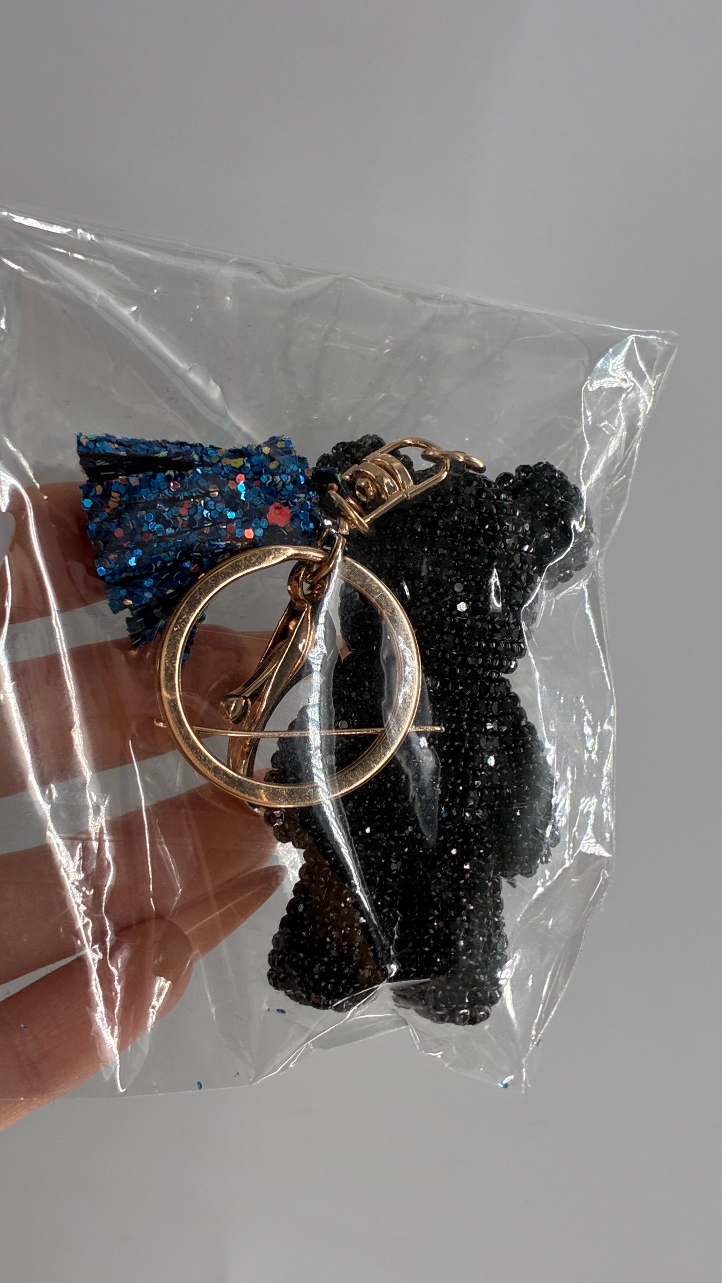 Bedazzled Bear Keychain