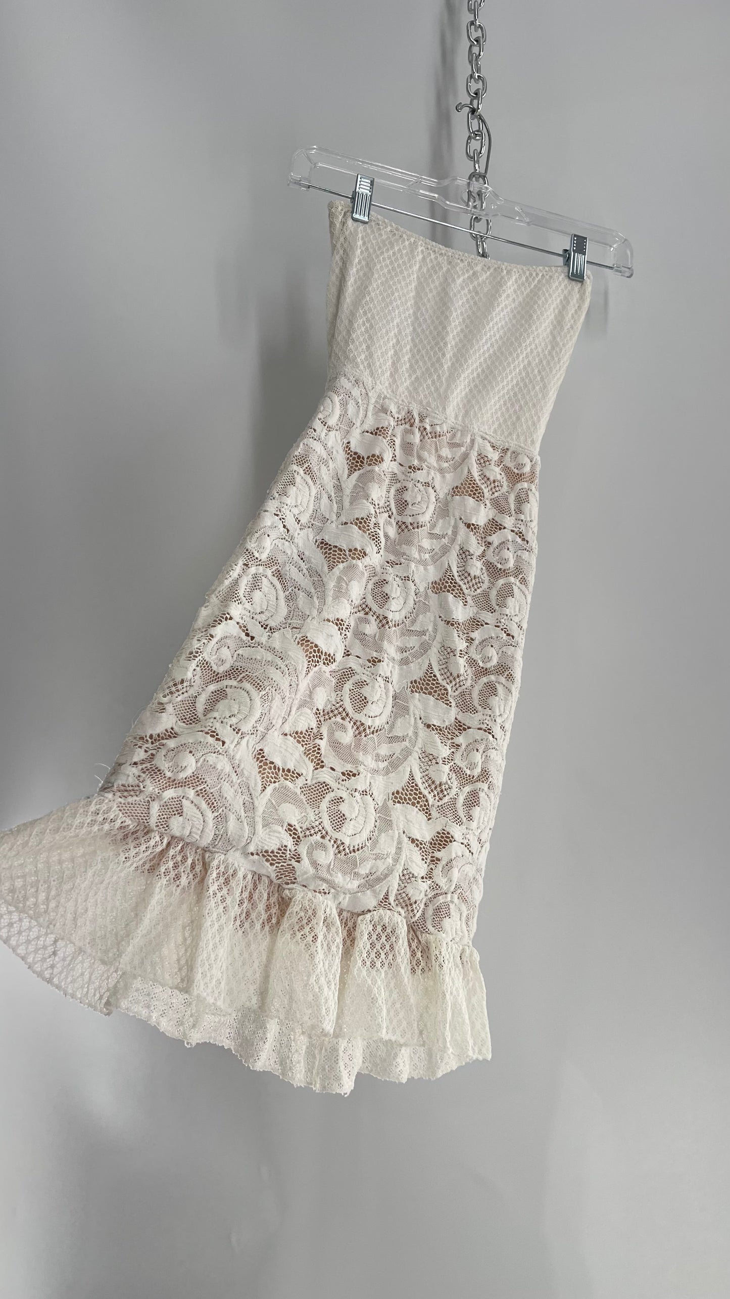 Nightcap White Cut Out Lace Mini Dress (XS)