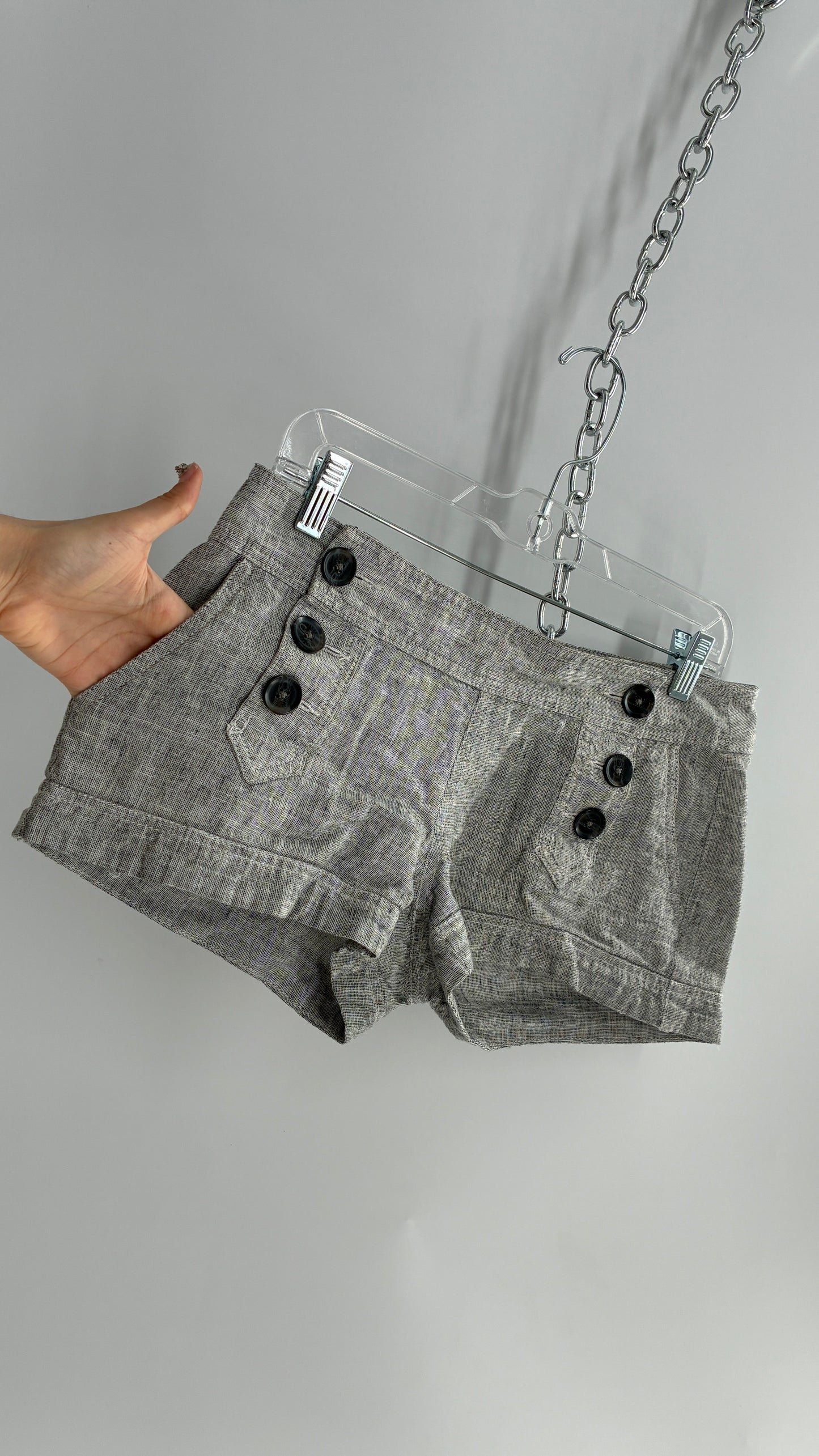 Vintage 1990s EXPRESS Low Rise Micro Short with Button Side Detailing (4)