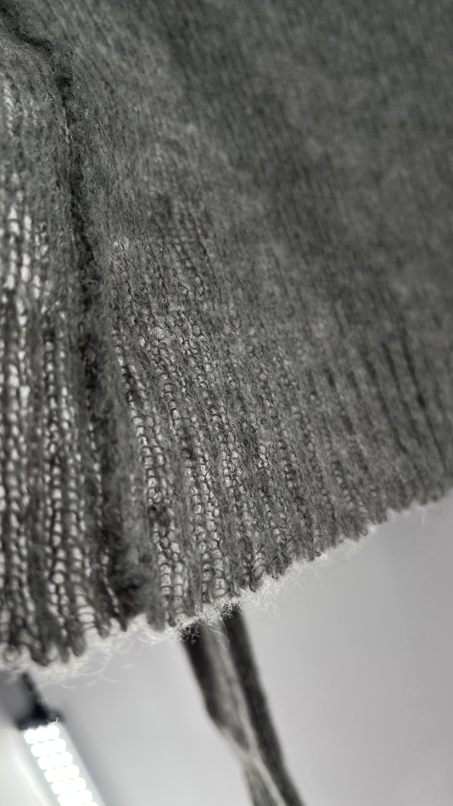 Free People Gray Pocketed Cropped Cardigan (XS) 29% Mohair 21% Wool