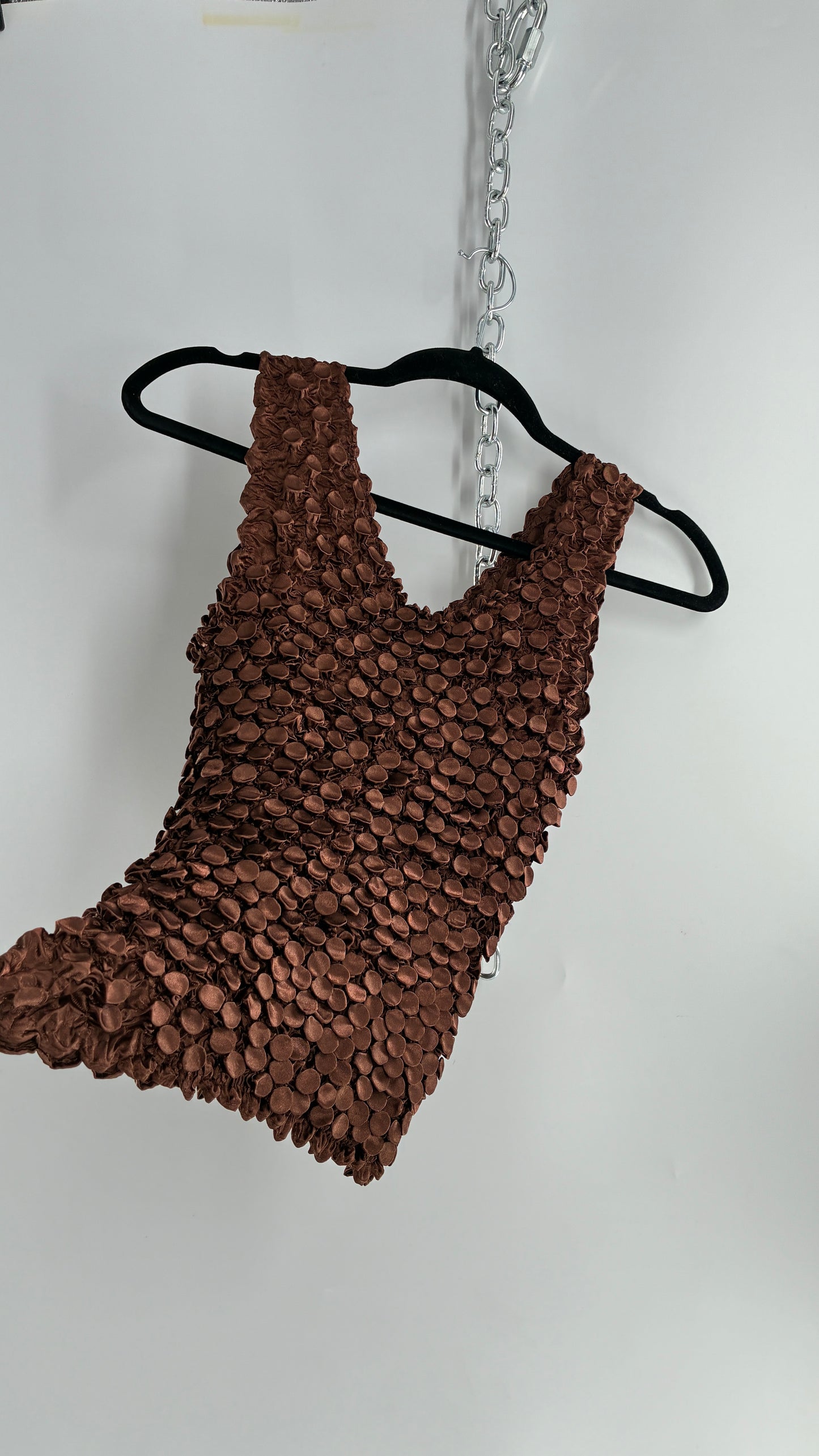 Vintage 1990s Brown Textured Popcorn Camisole (OS)
