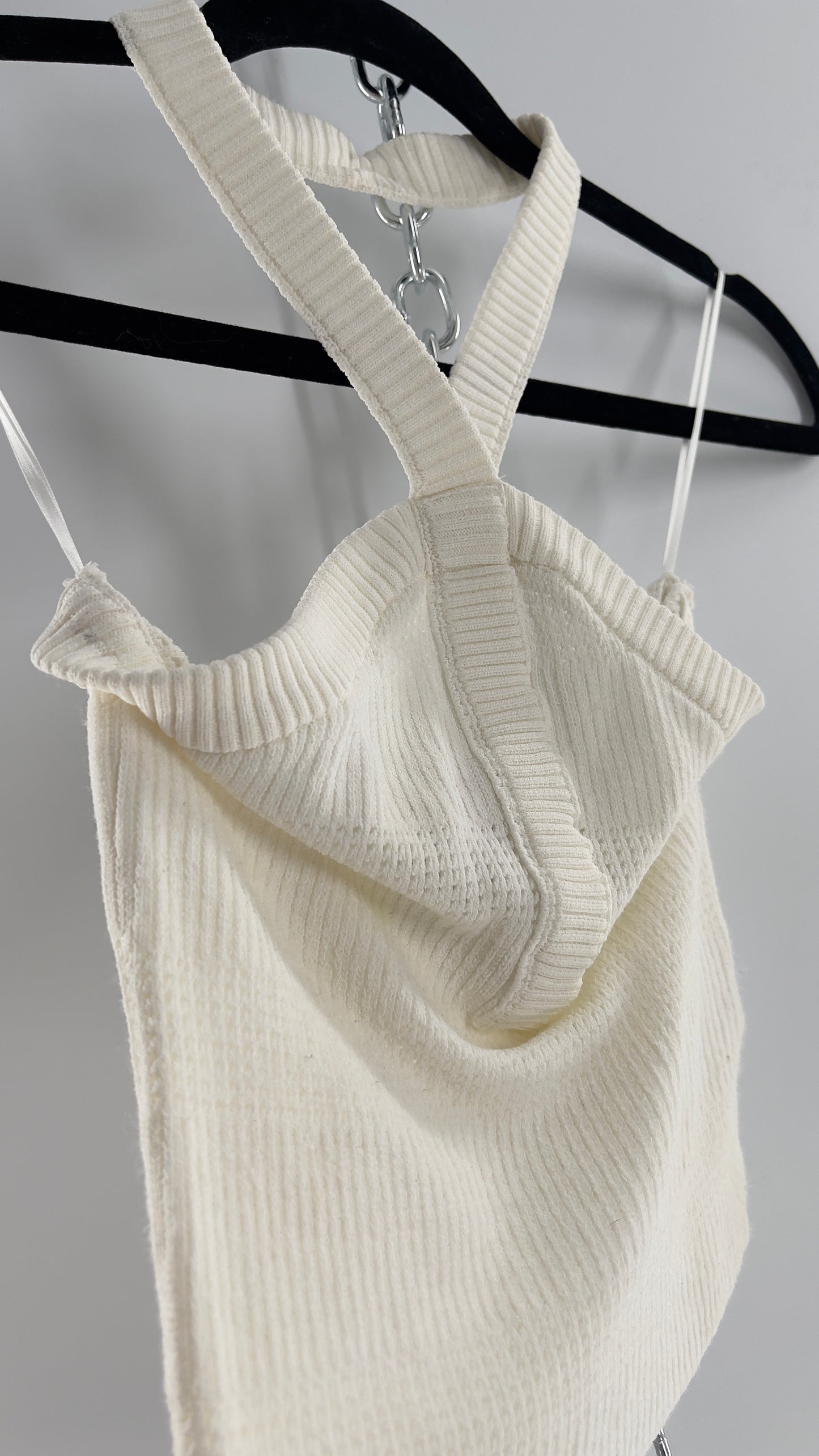 Urban Outfitters Perforated Cropped Halter (Medium)