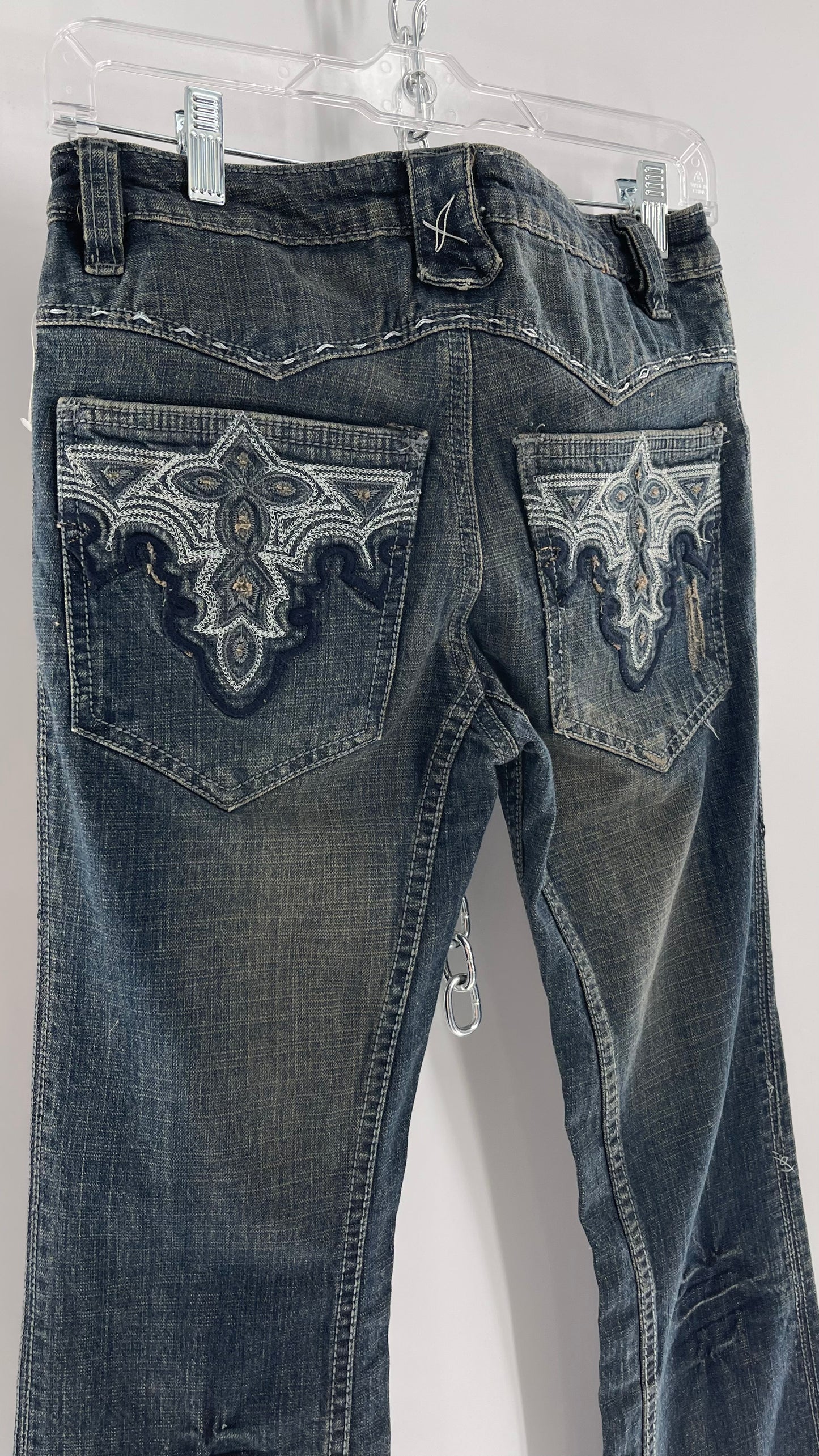 Antik Denim Embroidered Pocket Kick Flares with Western Bum Stitching (28)
