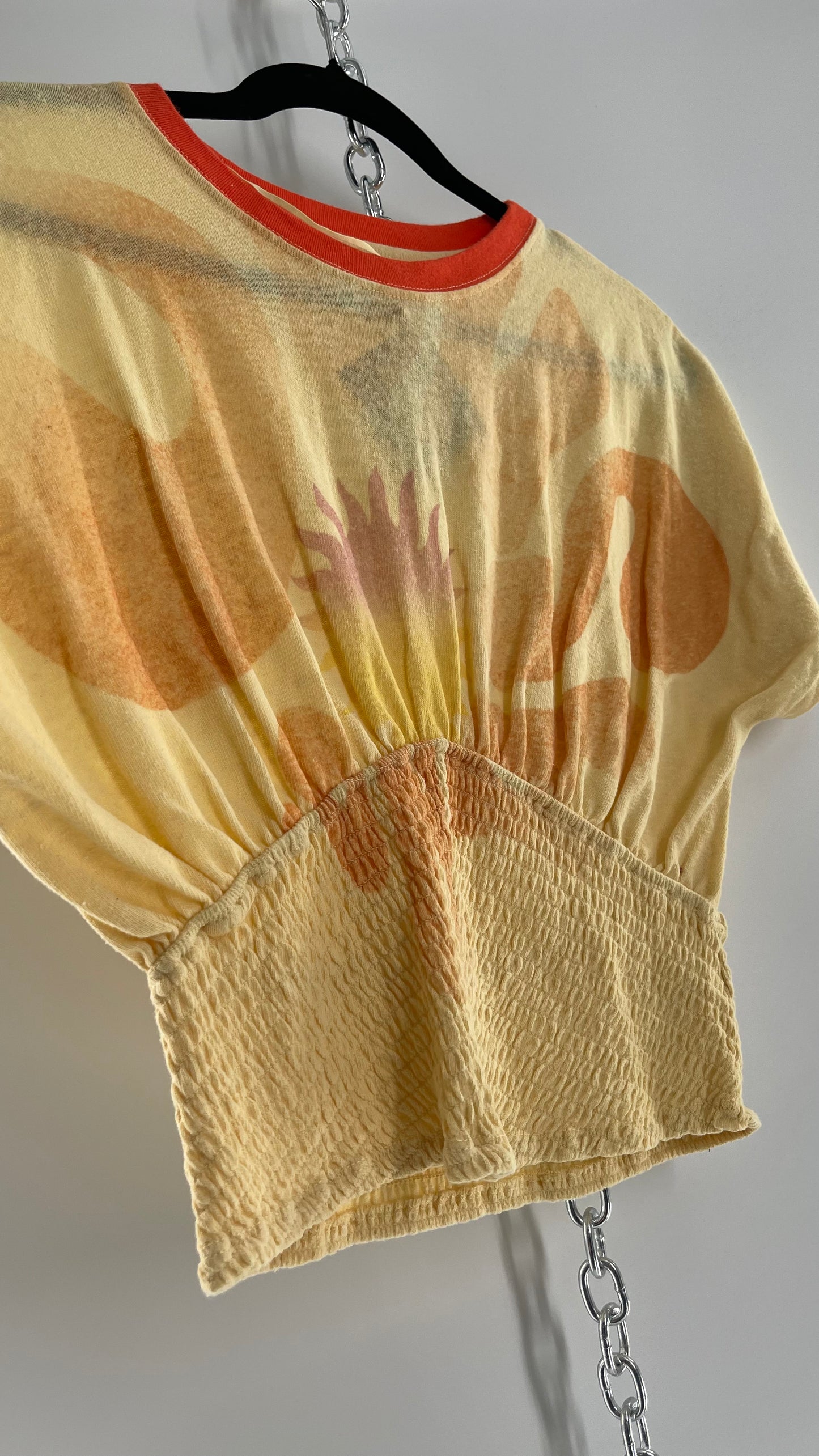 Free People Solar Graphic with Smocked Waistline (Small)