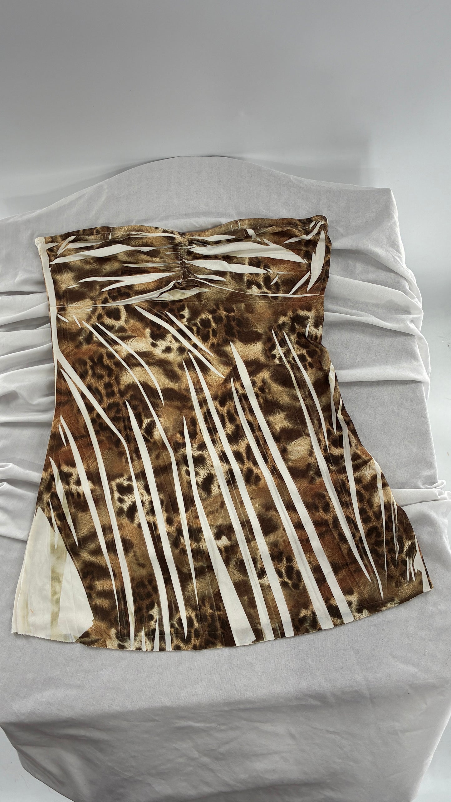 Vintage JL♥️ 1990s Animal Printed Graphic Tube Top (Medium)