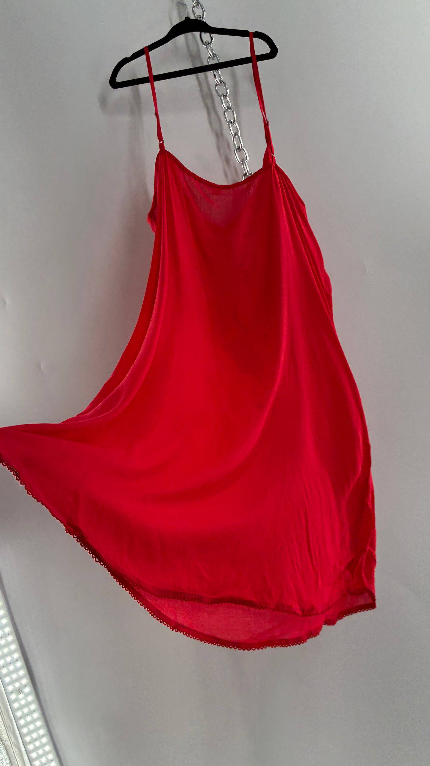 Red Slip Dress (10, Medium)