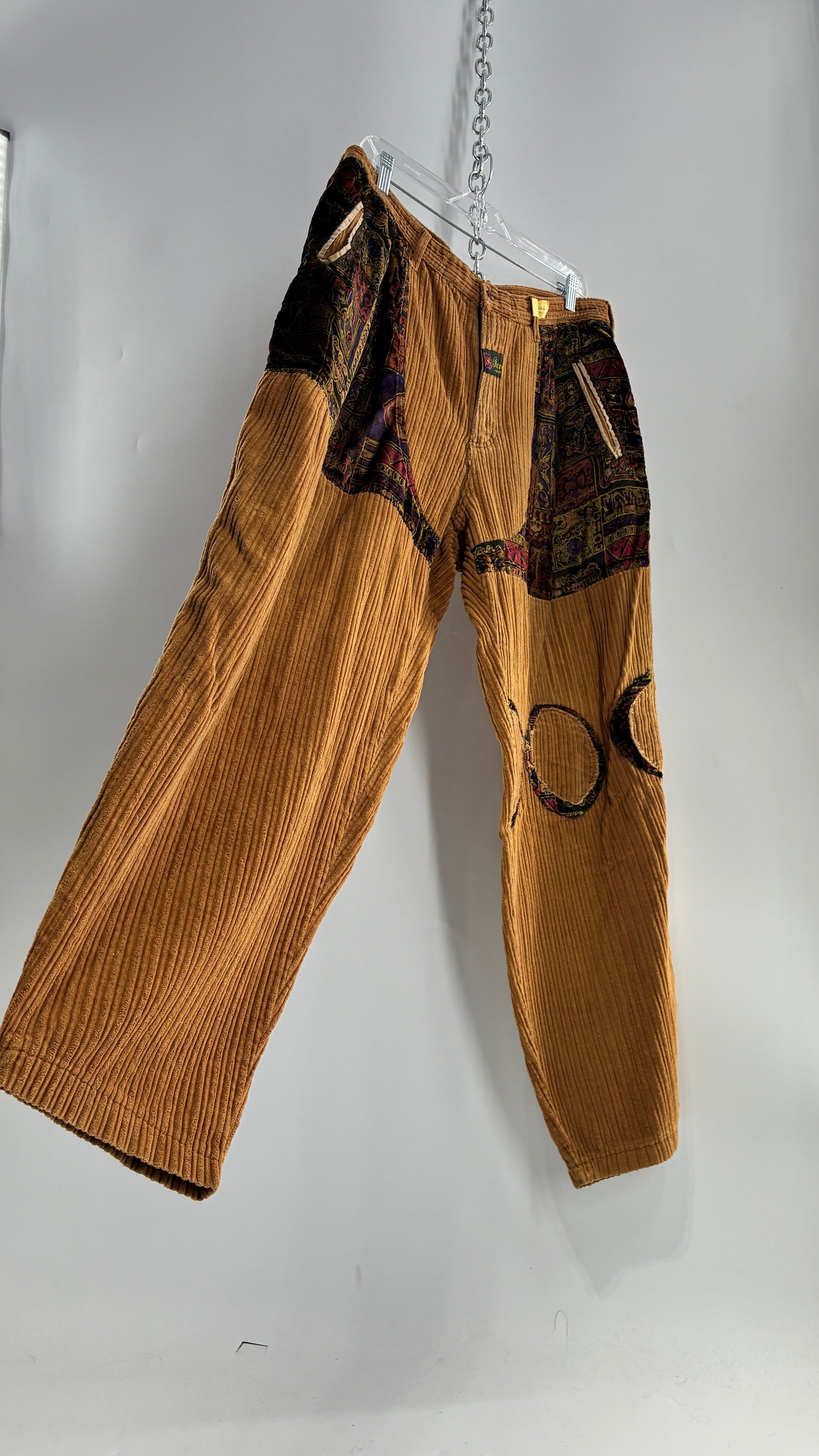 Vintage Men’s 1980s ROCOCO Le Parisien Corduroy Patchwork Pants (Medium)