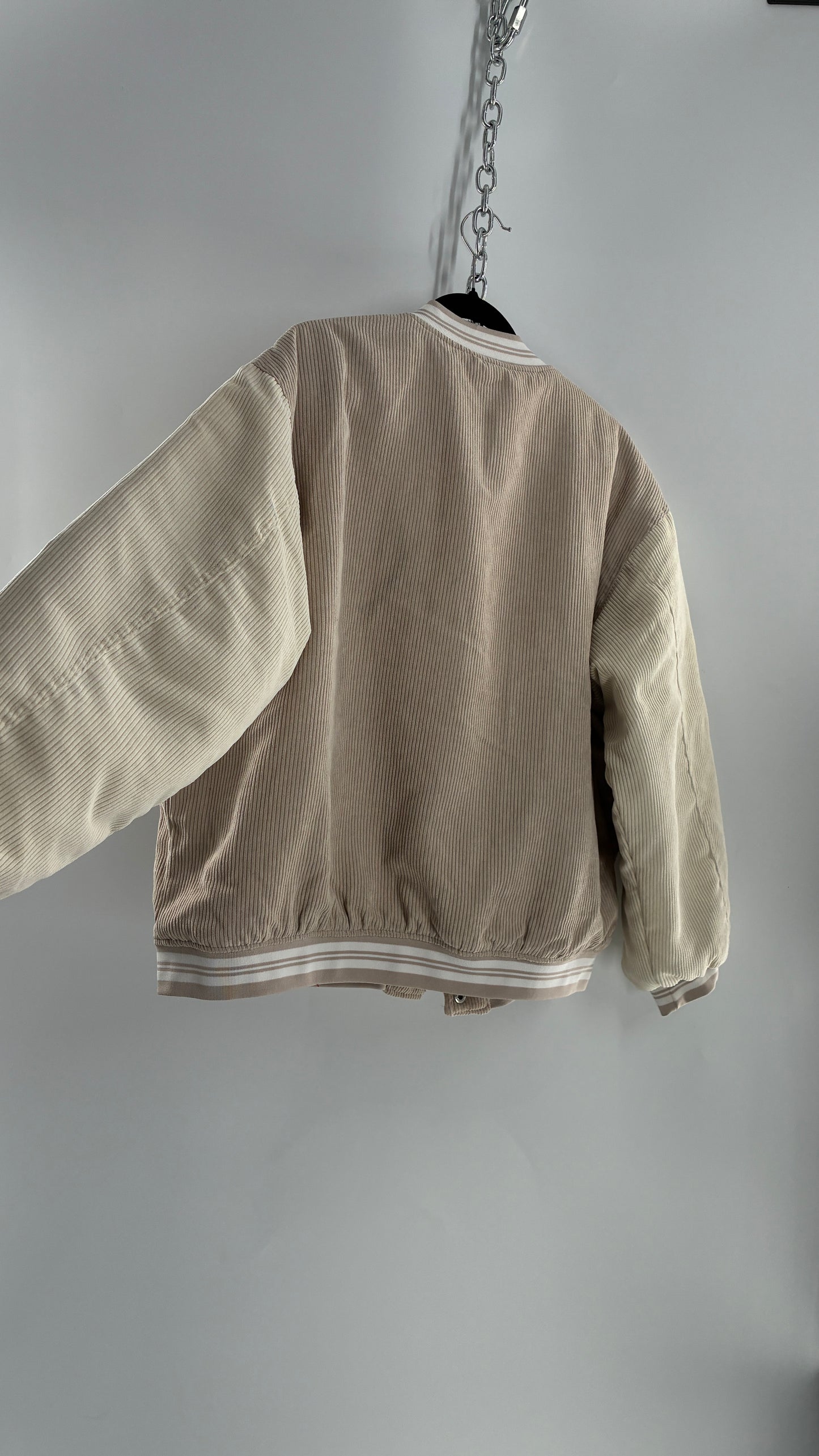 Cult Favorite Corduroy NYC Patch/Badge Varsity Jacket (XL)