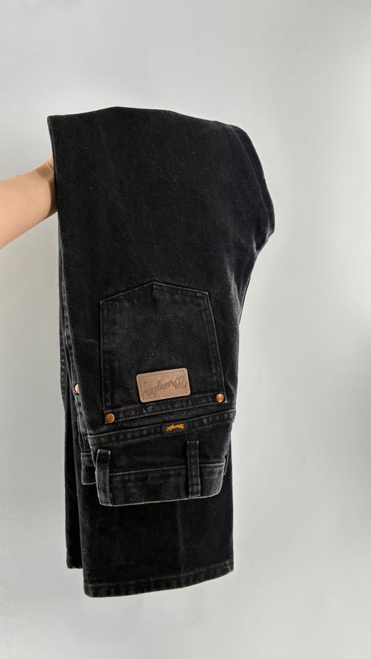 Vintage Wrangler Dark Grey Acid Washed Jeans (31x32)