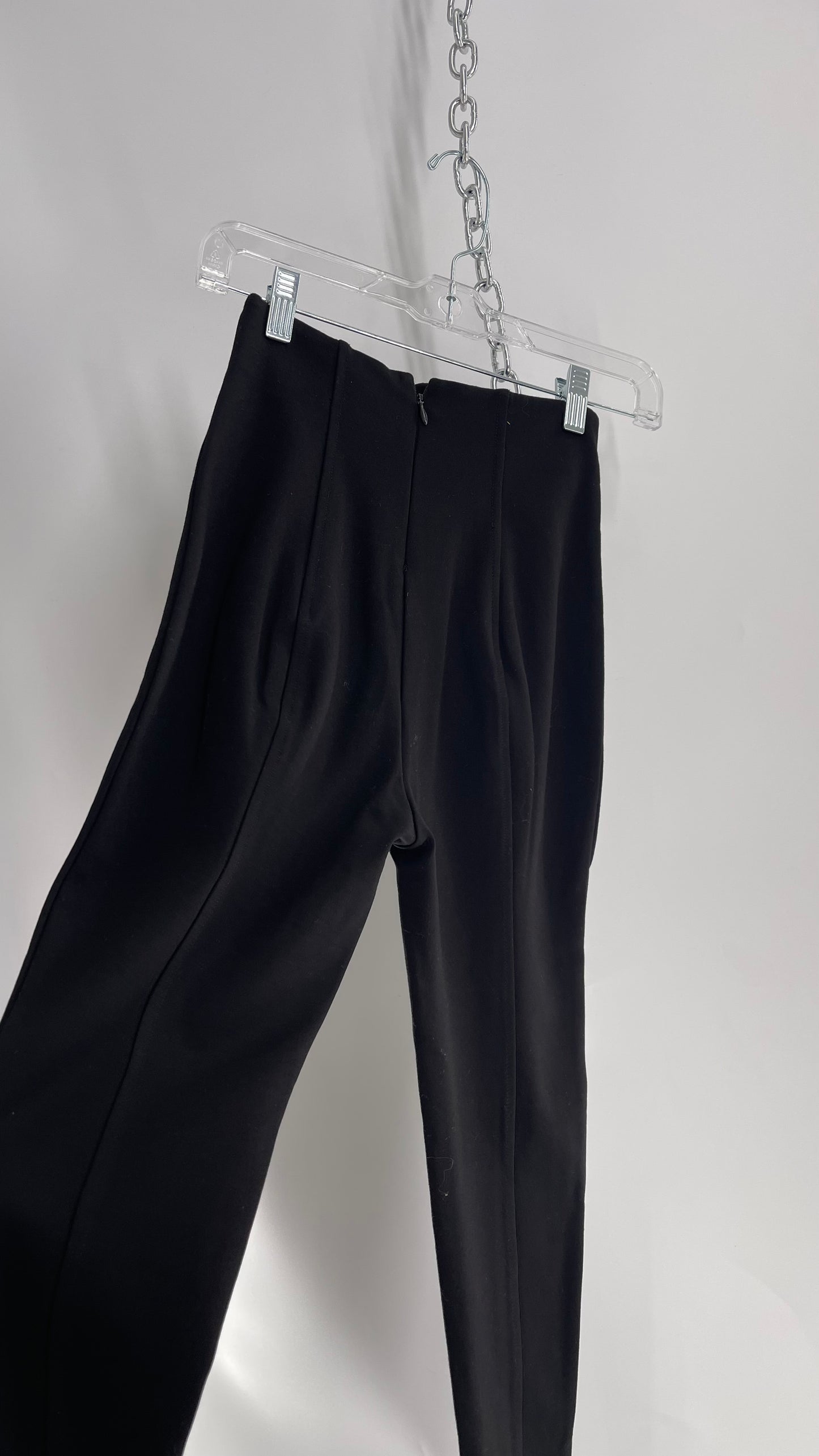 Urban Outfitters Silence + Noise Black High Waisted Pleated Pants with Built In Buttoned/Corset Detailing (XS)