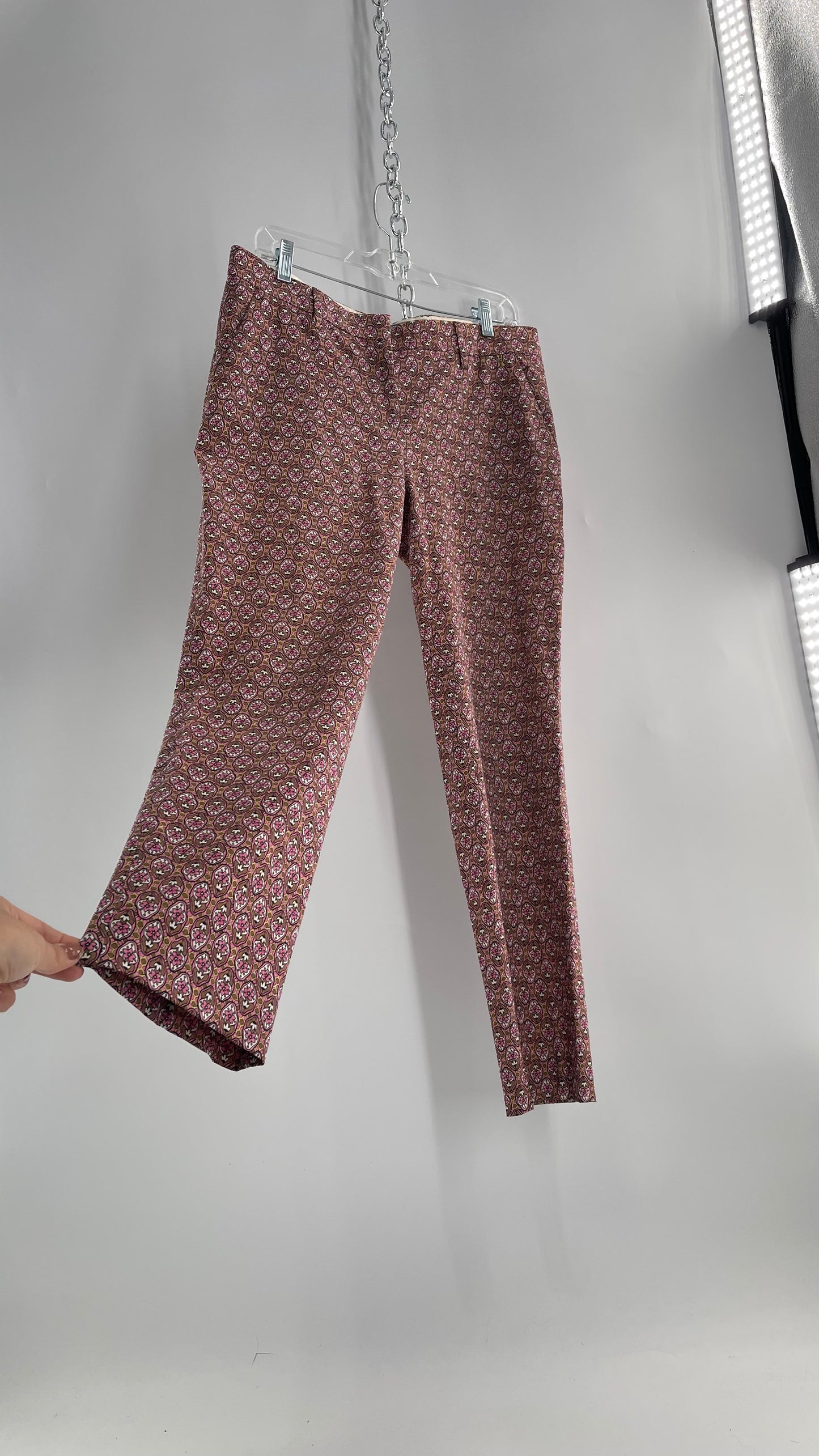 Vintage PRADA Trouser Brown Pink 1970s Style Pattern (28)