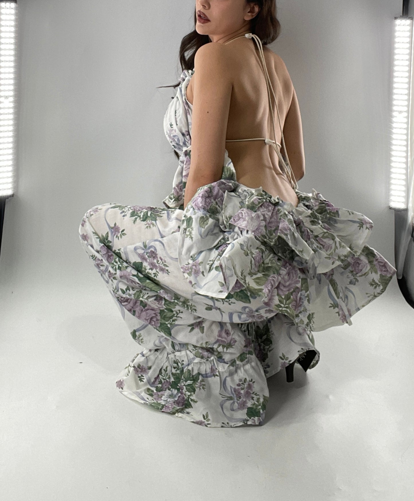 Vintage Handmade 2 Piece Set with Apron Style Ruffled Bum🧺 (One Size XS-XL)
