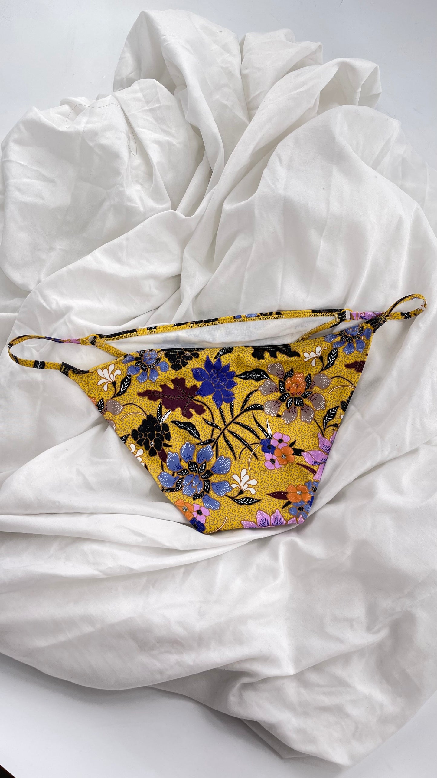 Urban Outfitters Out From Under Yellow Floral Swim Bottoms (XL)