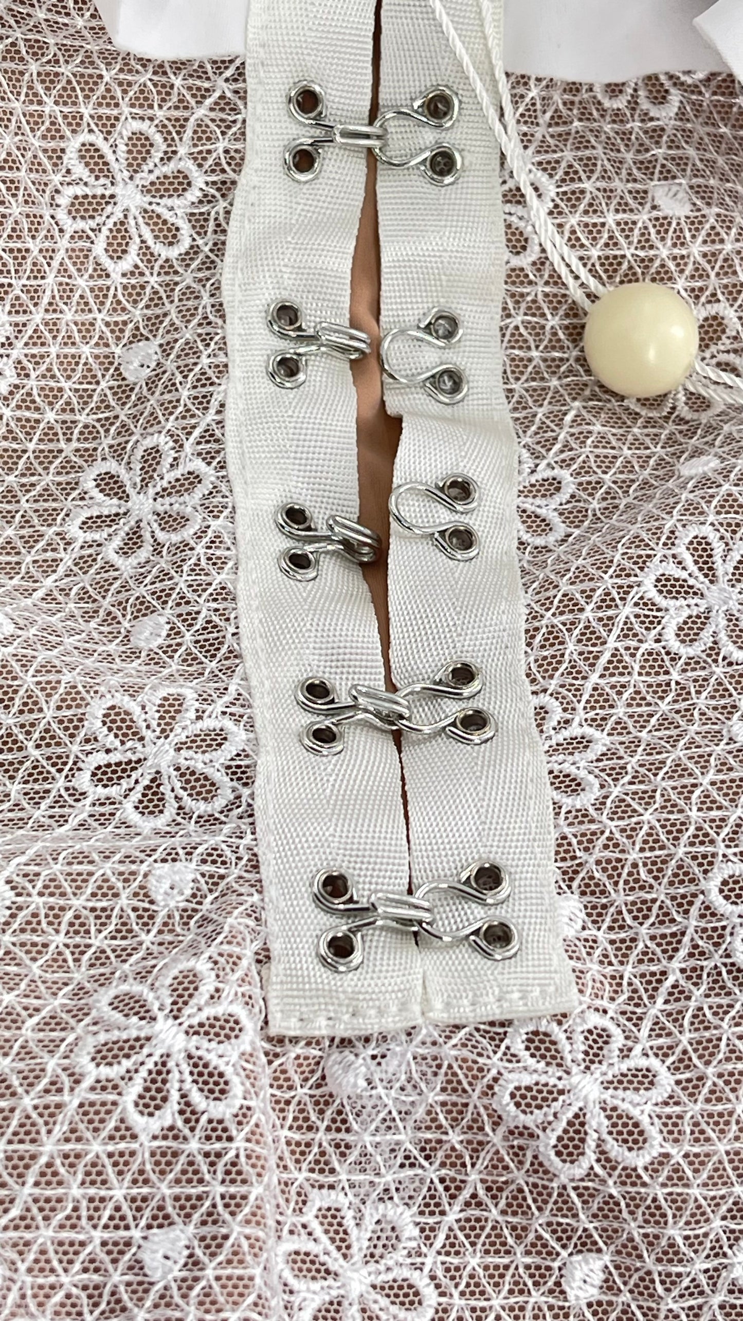 For Love & Lemons White Lace High Waisted Swim Bottoms with Tags Attached (Medium)