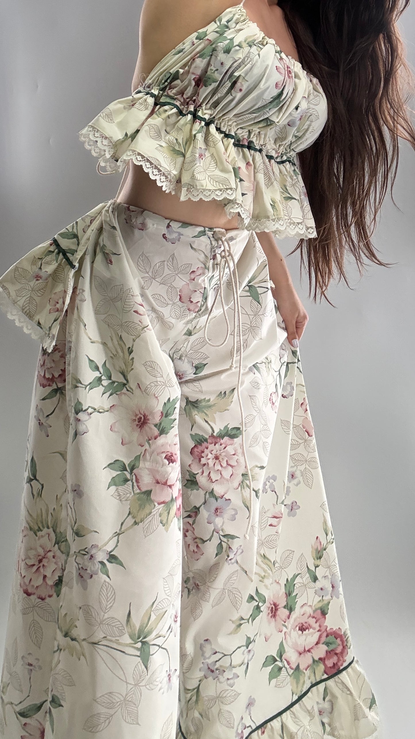 Vintage Floral Handmade Two Piece Play Set (XS-M)
