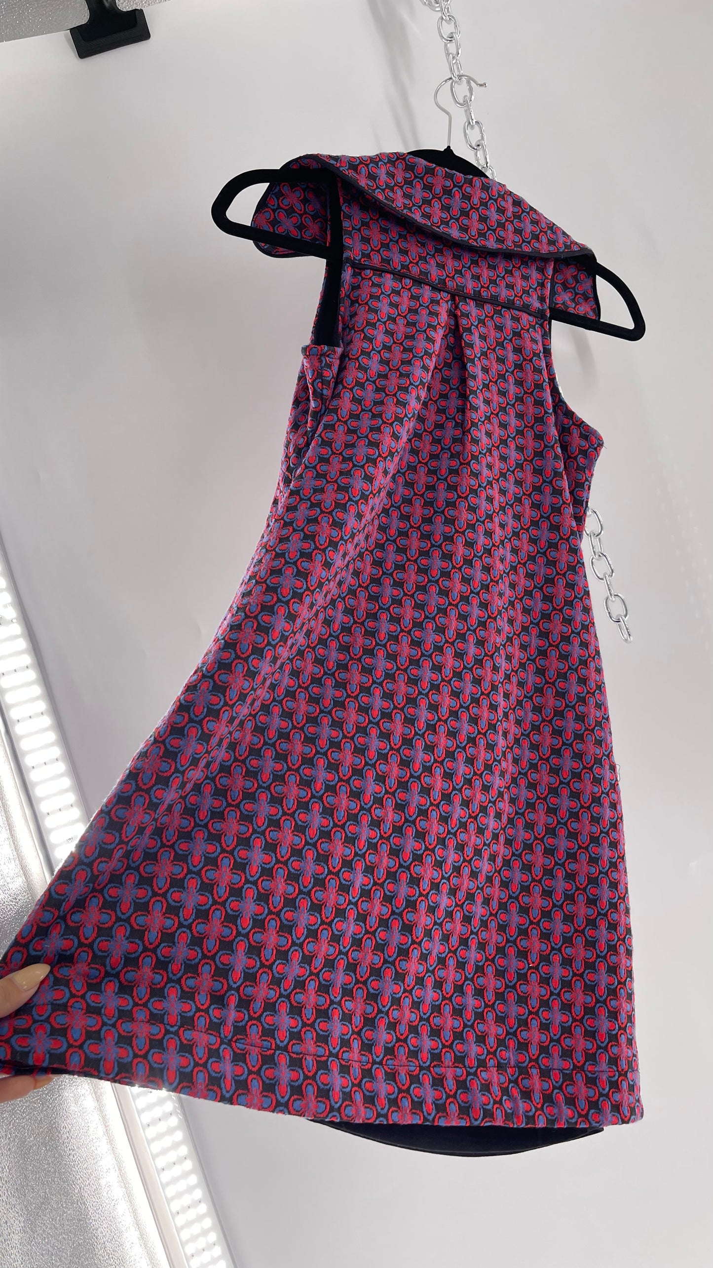 Maeve Anthropologie 1970s Retro Collared Tunic Mini Dress (XXS)