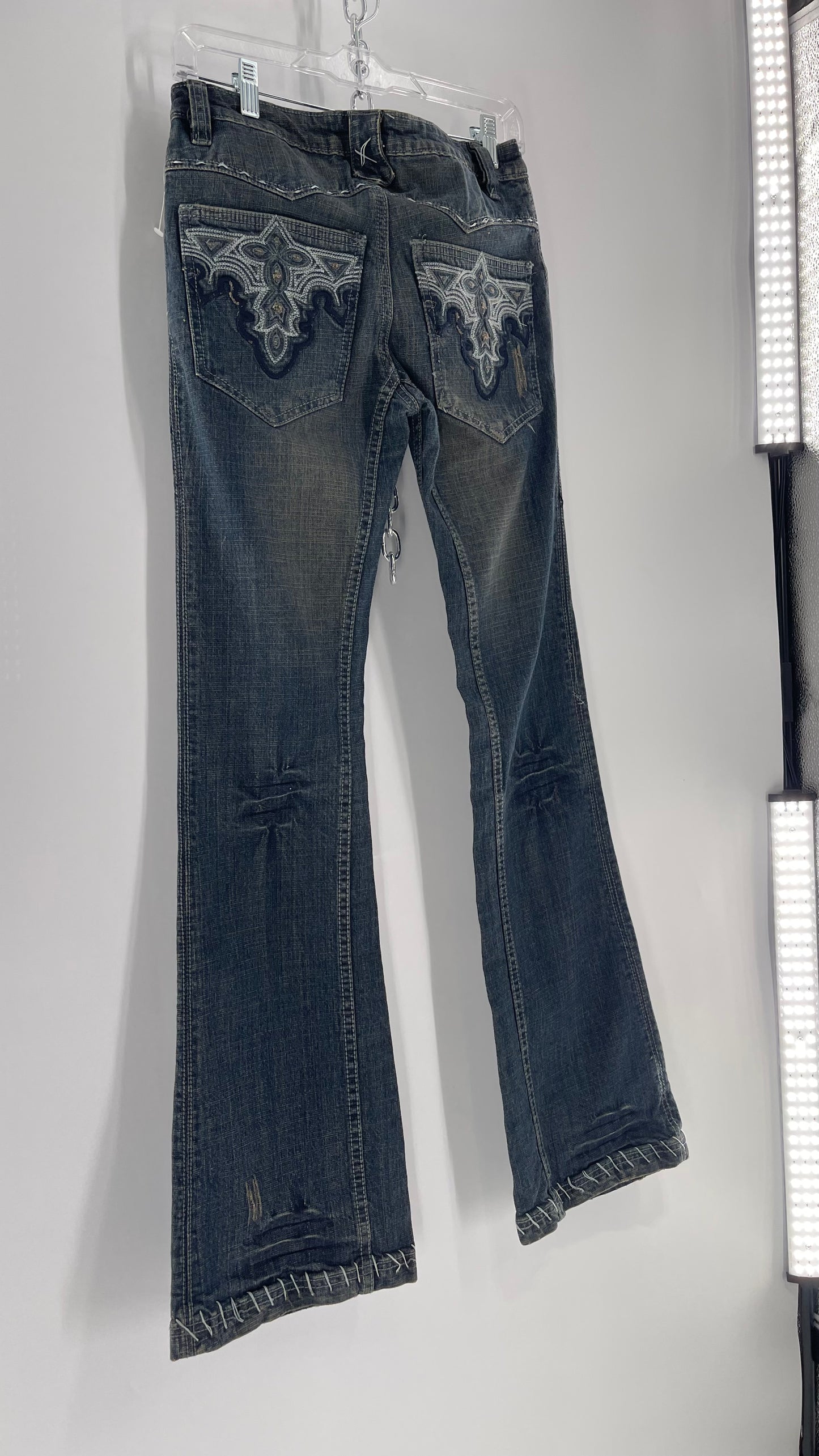 Antik Denim Embroidered Pocket Kick Flares with Western Bum Stitching (28)