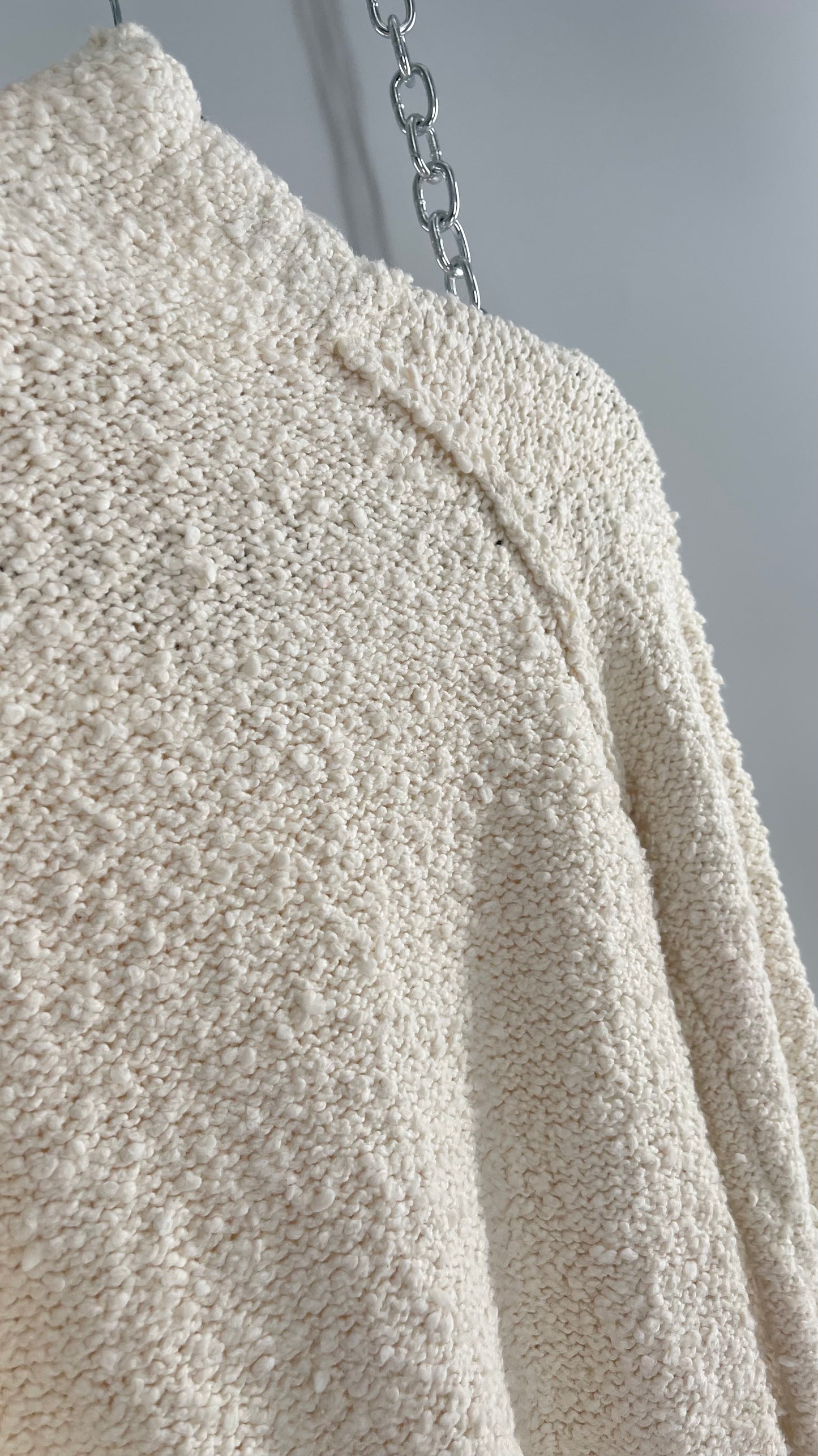 Moth Anthropologie Juliette Ivory White Knit Turtleneck Sweater(XS)