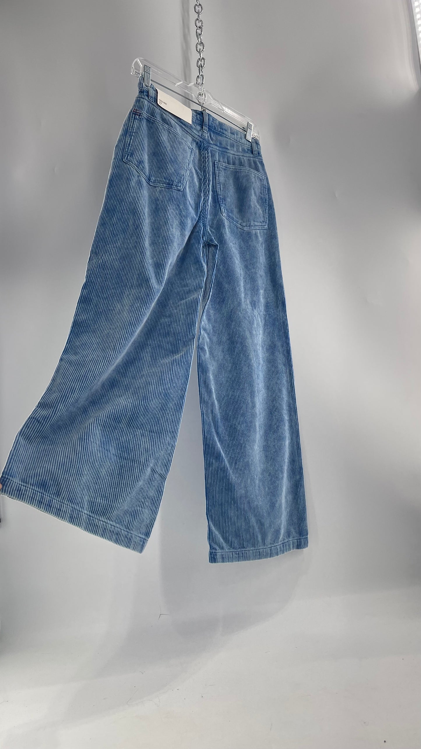 BDG Blue Corduroy High Waisted Straight Legs with Tags Attached (27)