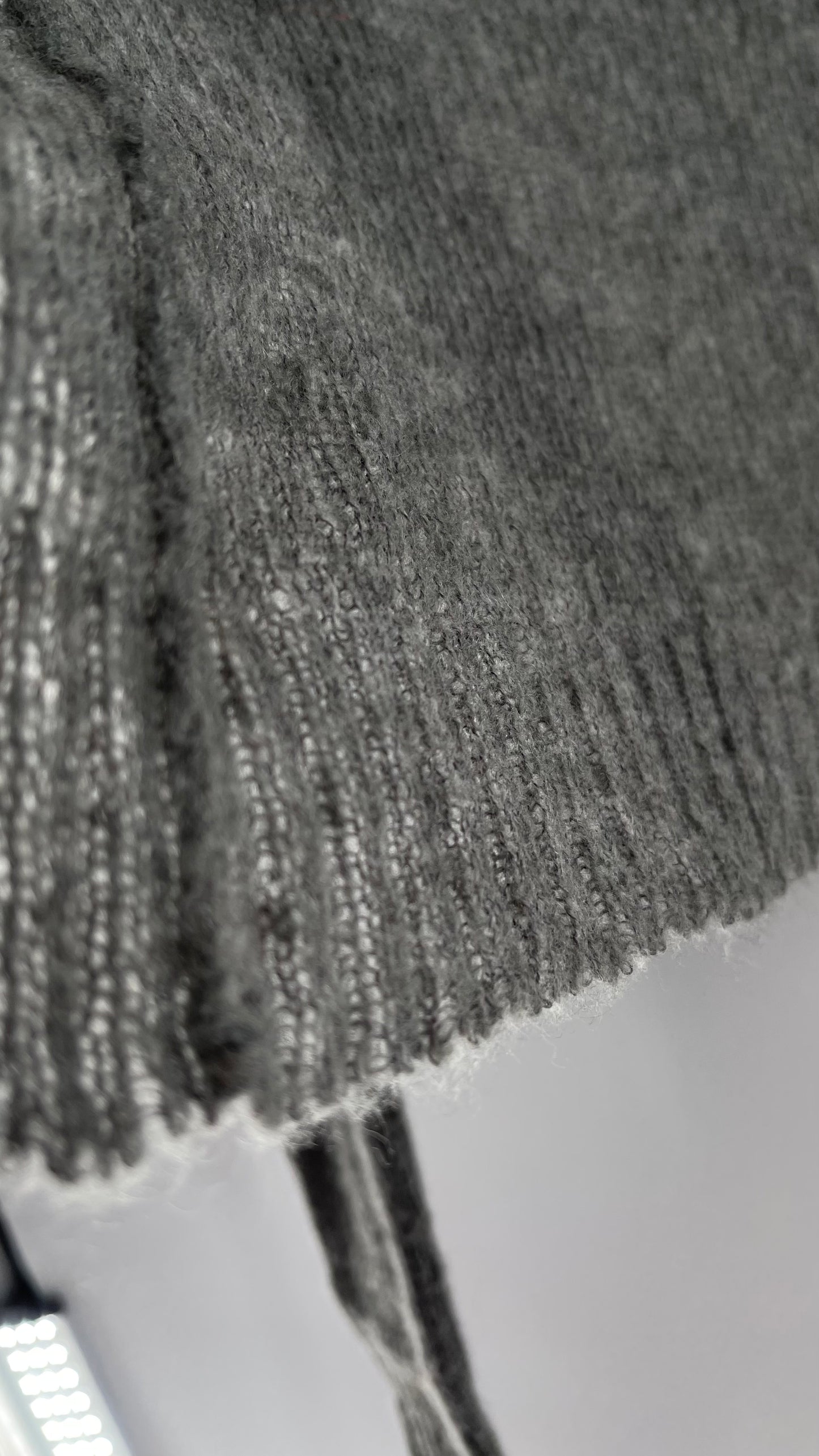 Free People Gray Pocketed Cropped Cardigan (XS) 29% Mohair 21% Wool