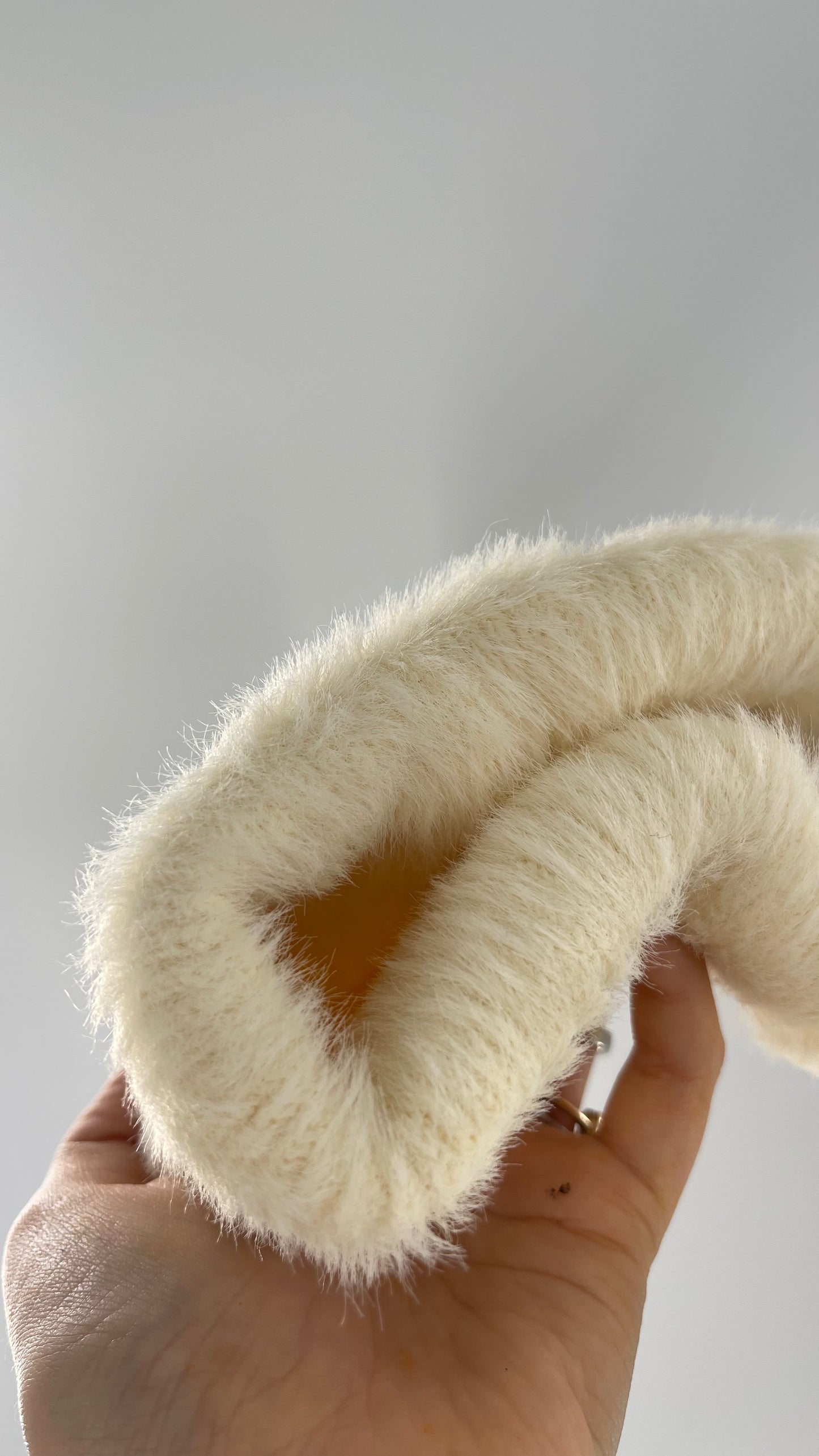 Anthropologie Sleeping on Snow White Fuzzy Beanie