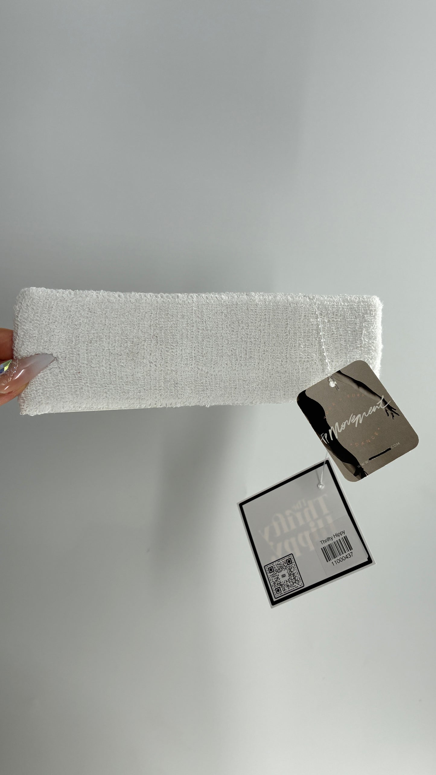 Free People Movement White Sweatband with Tags Attached