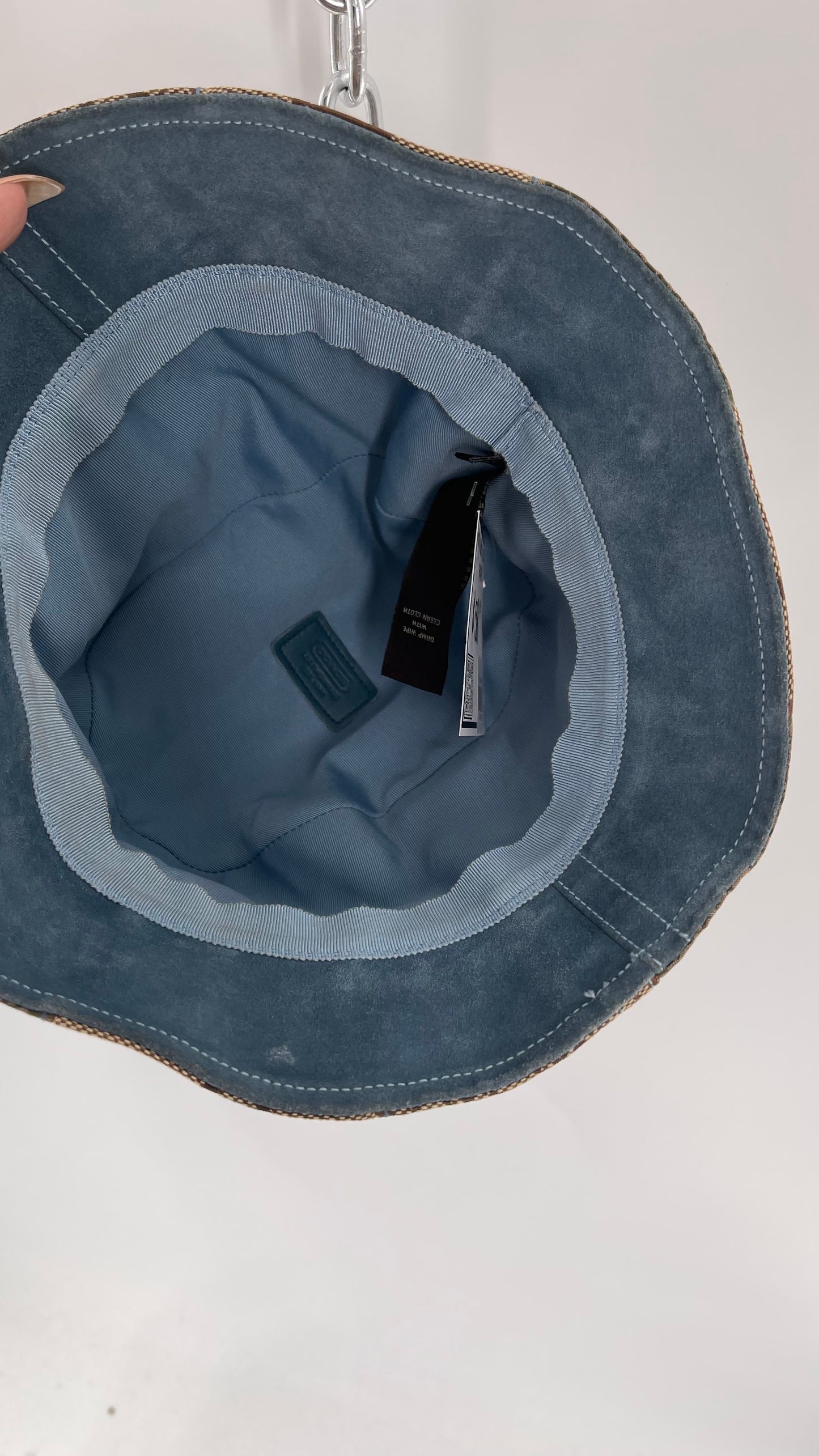 Vintage Coach Logo Patchwork Bucket Hat (Small)