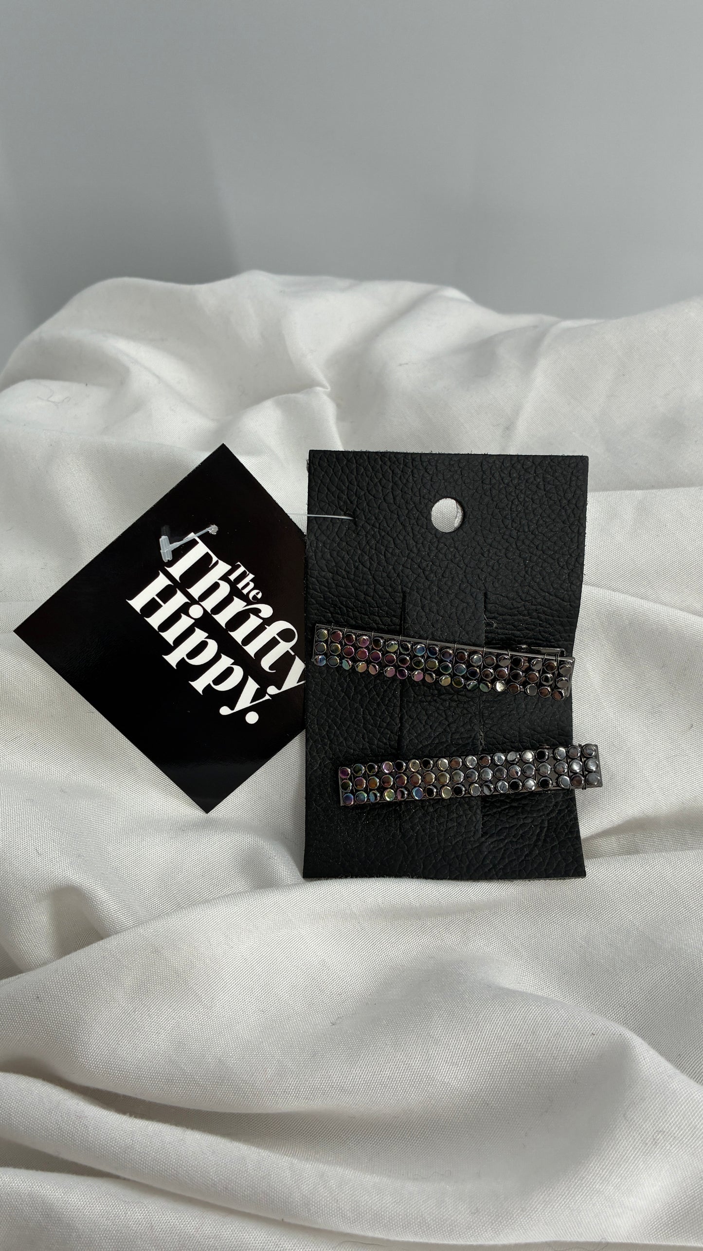 Free People Gasoline Oil Slick Studded Hair Clips