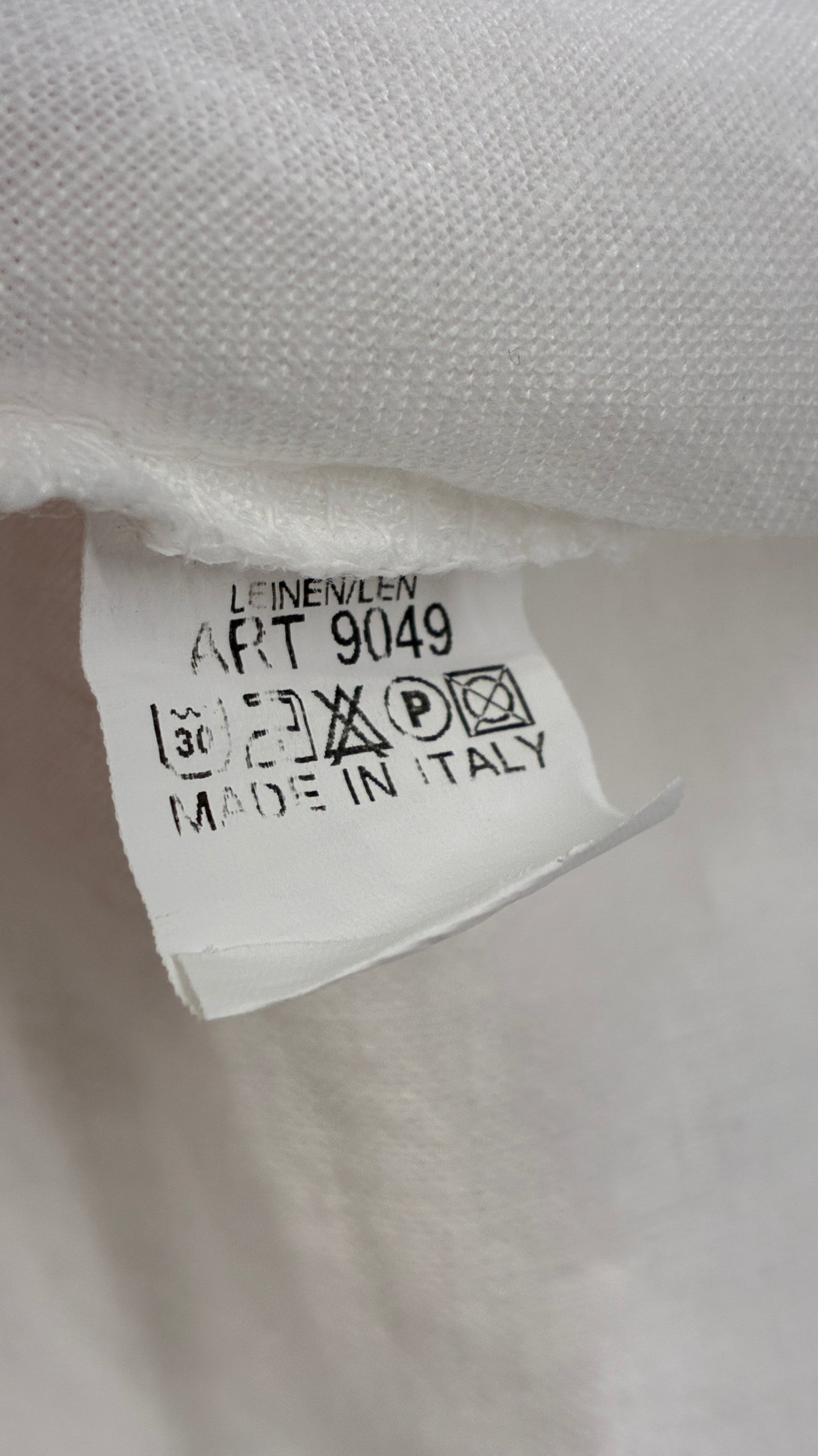 Vintage White 100% Linen Made in Italy Blouse Dress (Large)