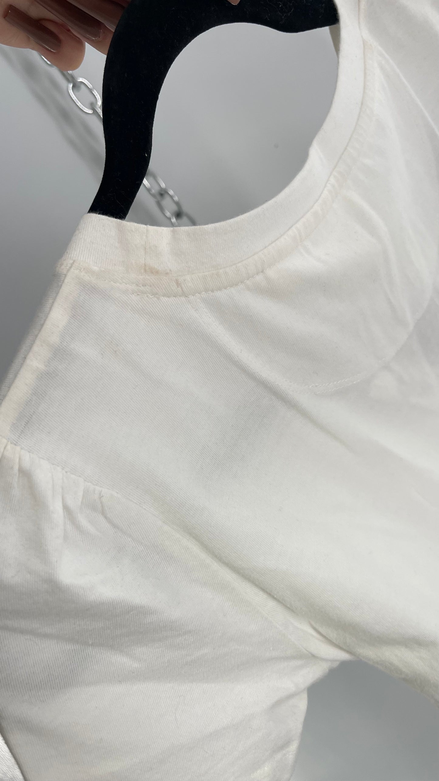 Maeve By Anthropologie Short Sleeve T Shirt, 100% Cotton with Metal Buckle and Fabric Sash Across Waist Size (XXS)