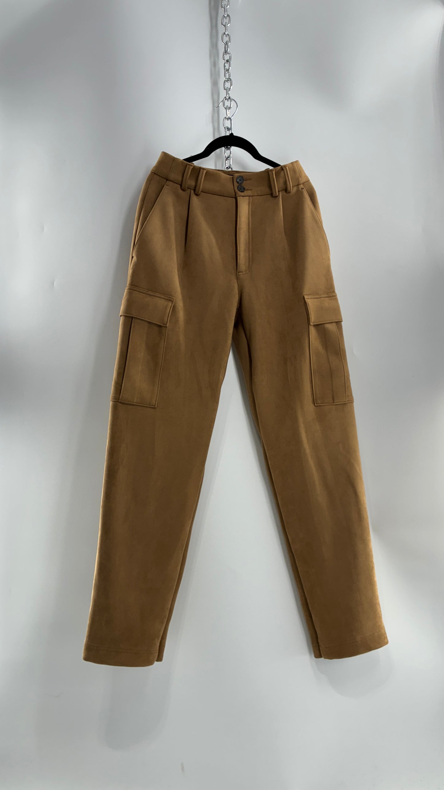 BANANA REPUBLIC Ultra Thick Baggy Vegan Suede Comfy Cargos (4)