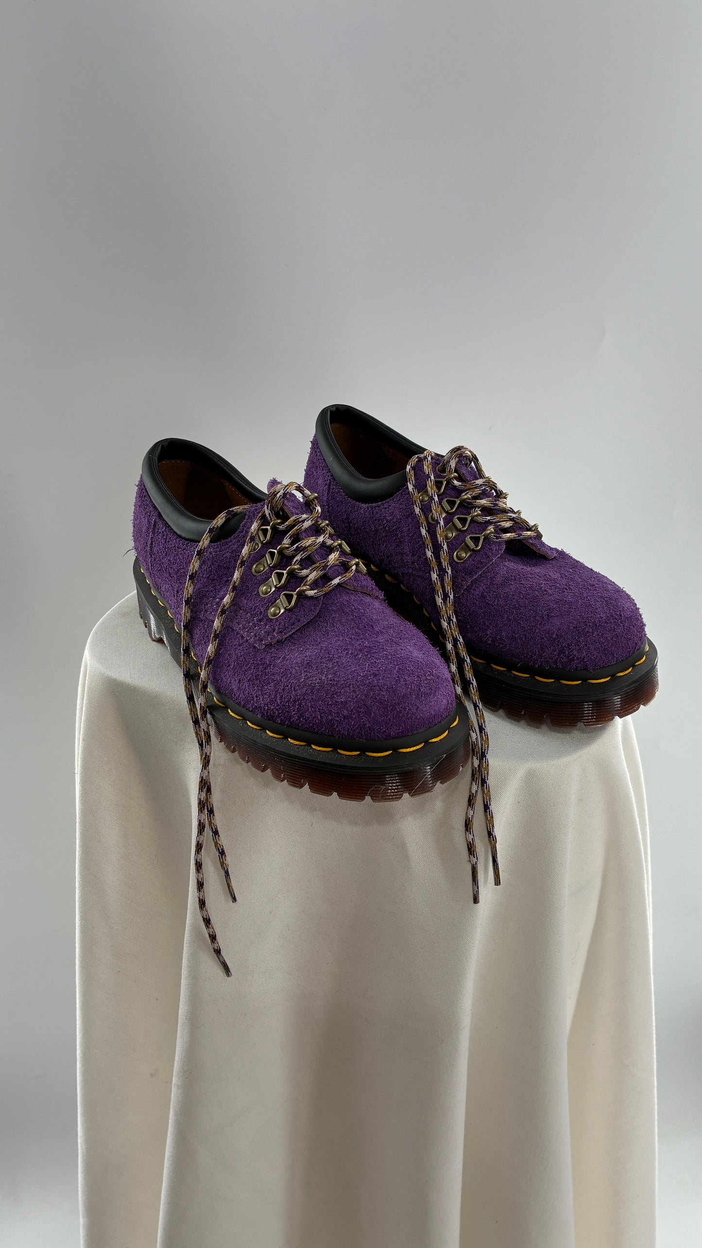 Vintage Dr. Martens 8053 Ben Purple Suede Leather Oxford Sneakers (6)