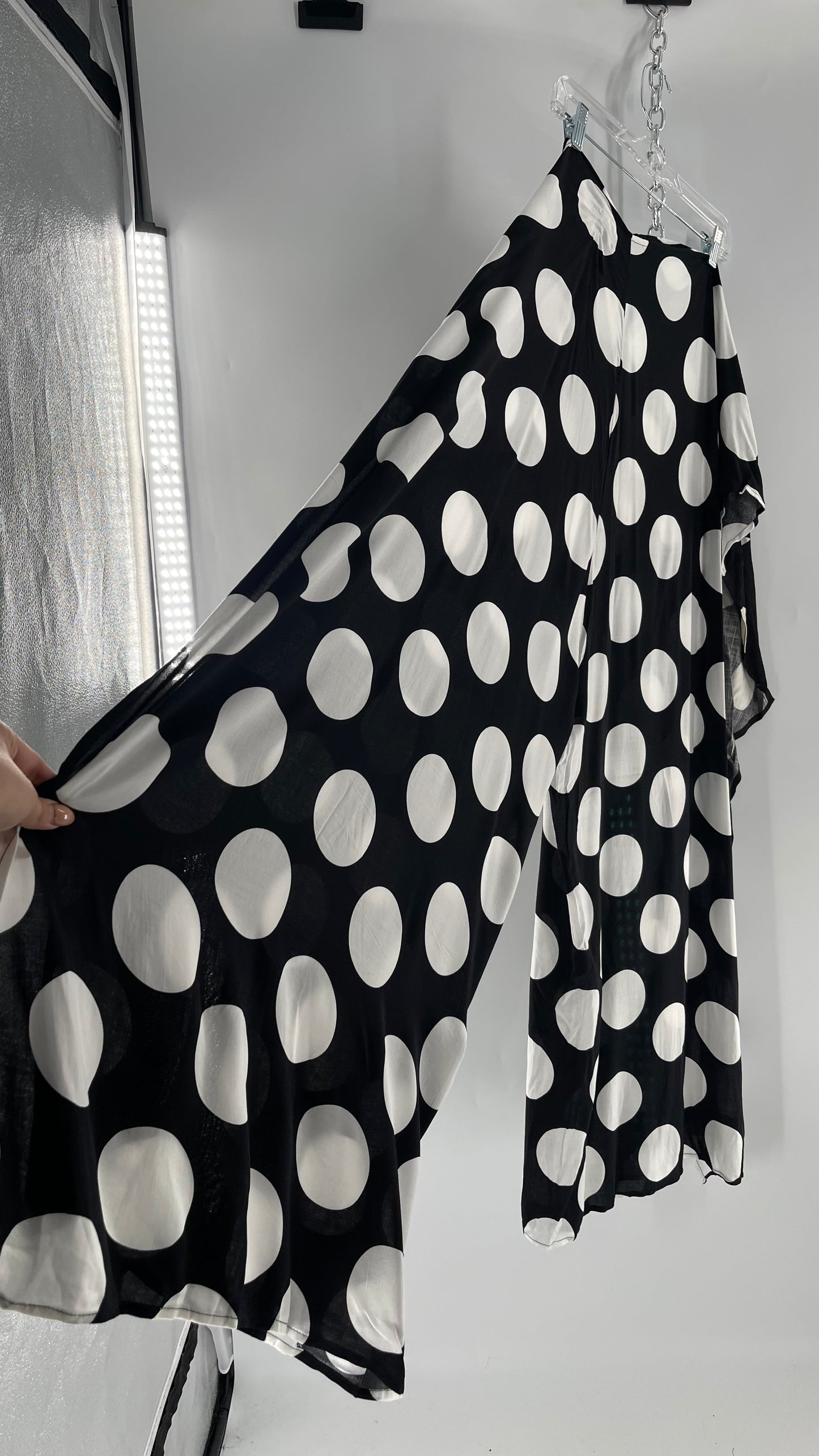 Handmade 9 in 1 Black/White Polka Dot Jumpsuit (One Size) •AS SEEN ON TIKTOK•