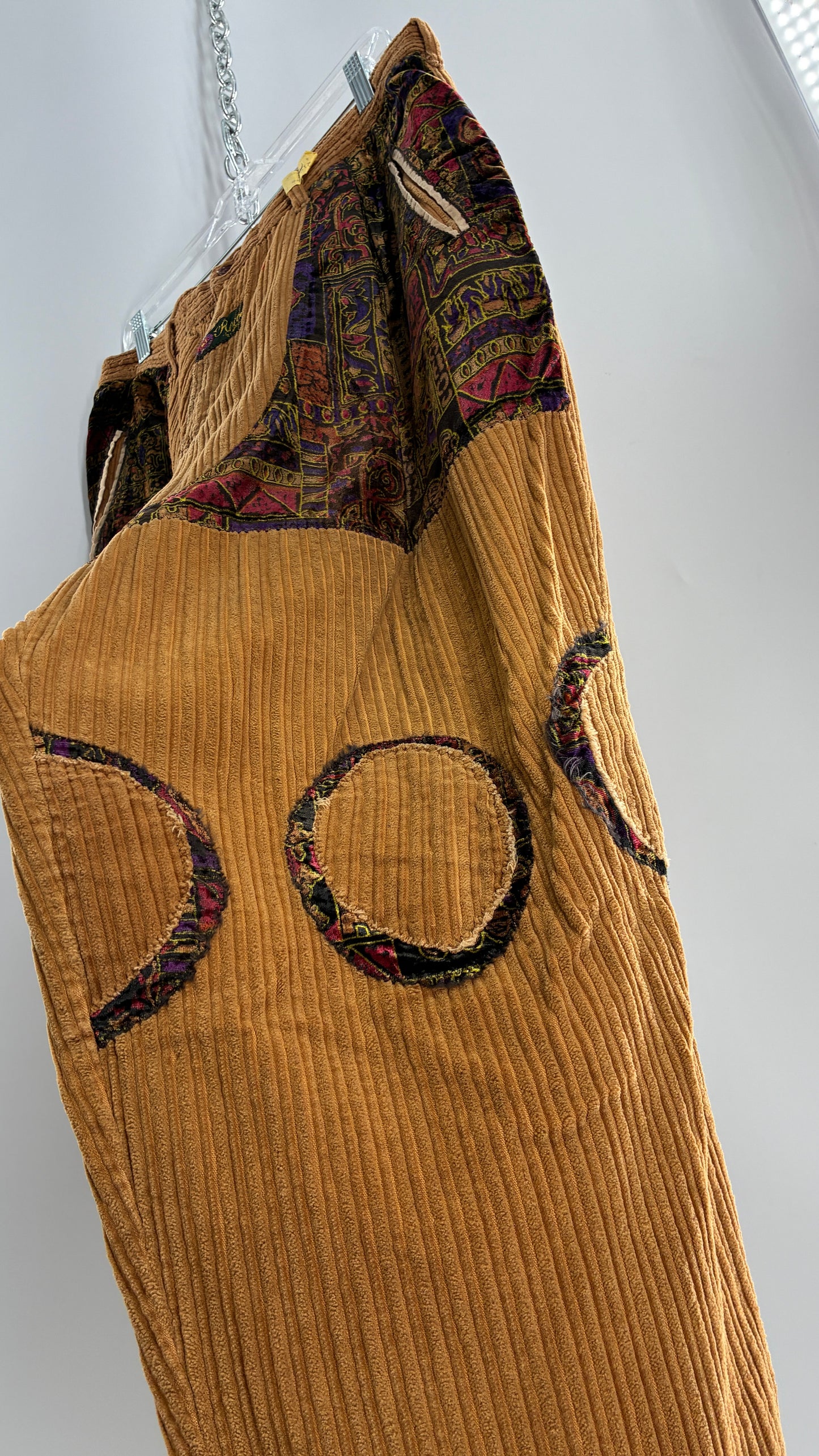 Vintage Men’s 1980s ROCOCO Le Parisien Corduroy Patchwork Pants (Medium)