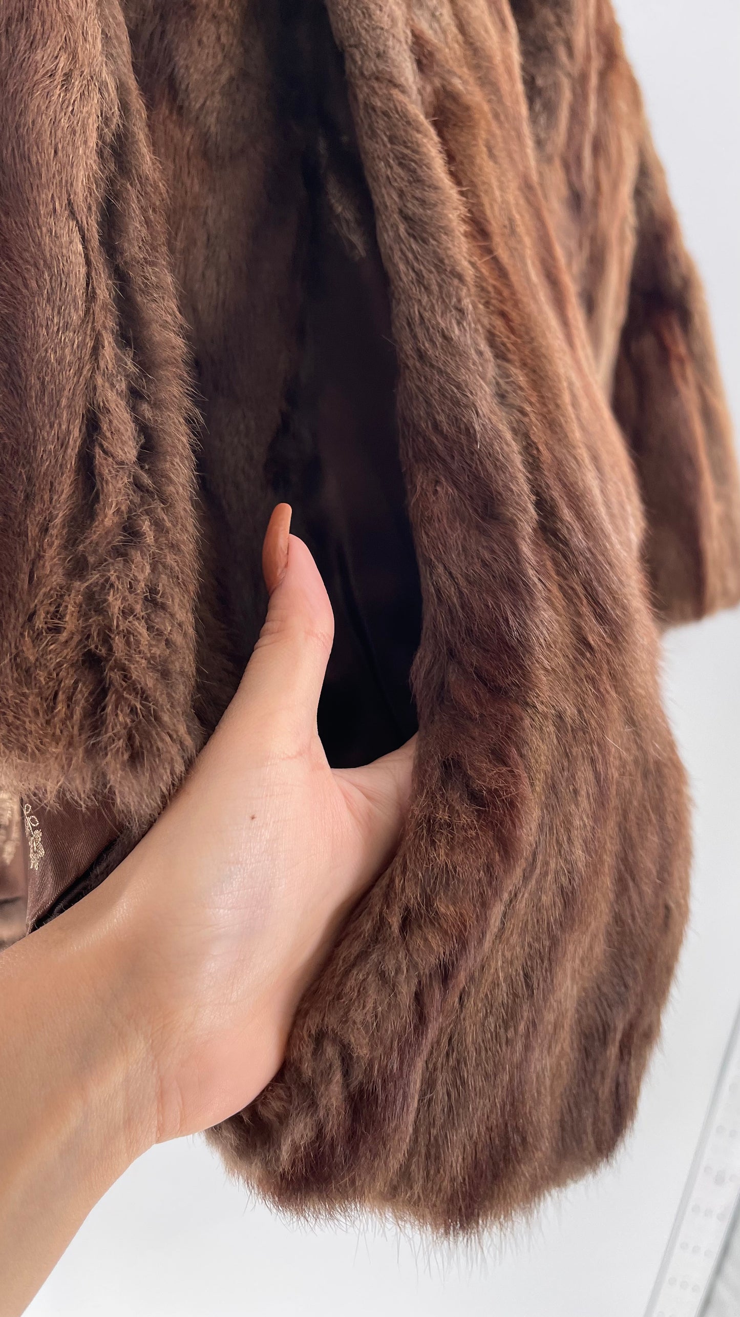 Vintage Brown Multi-toned Cape (One Size)
