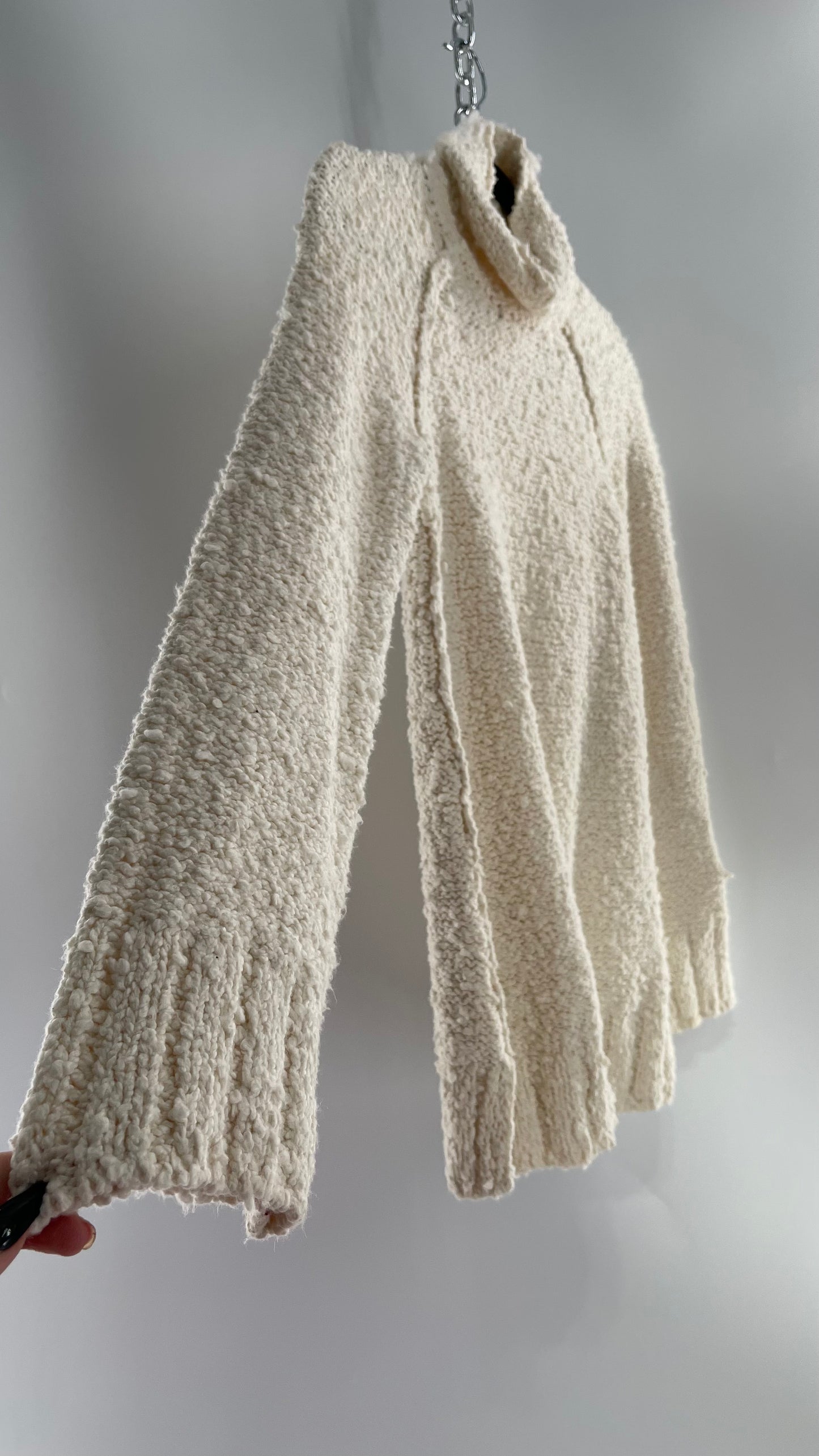 Moth Anthropologie Juliette Ivory White Knit Turtleneck Sweater(XS)