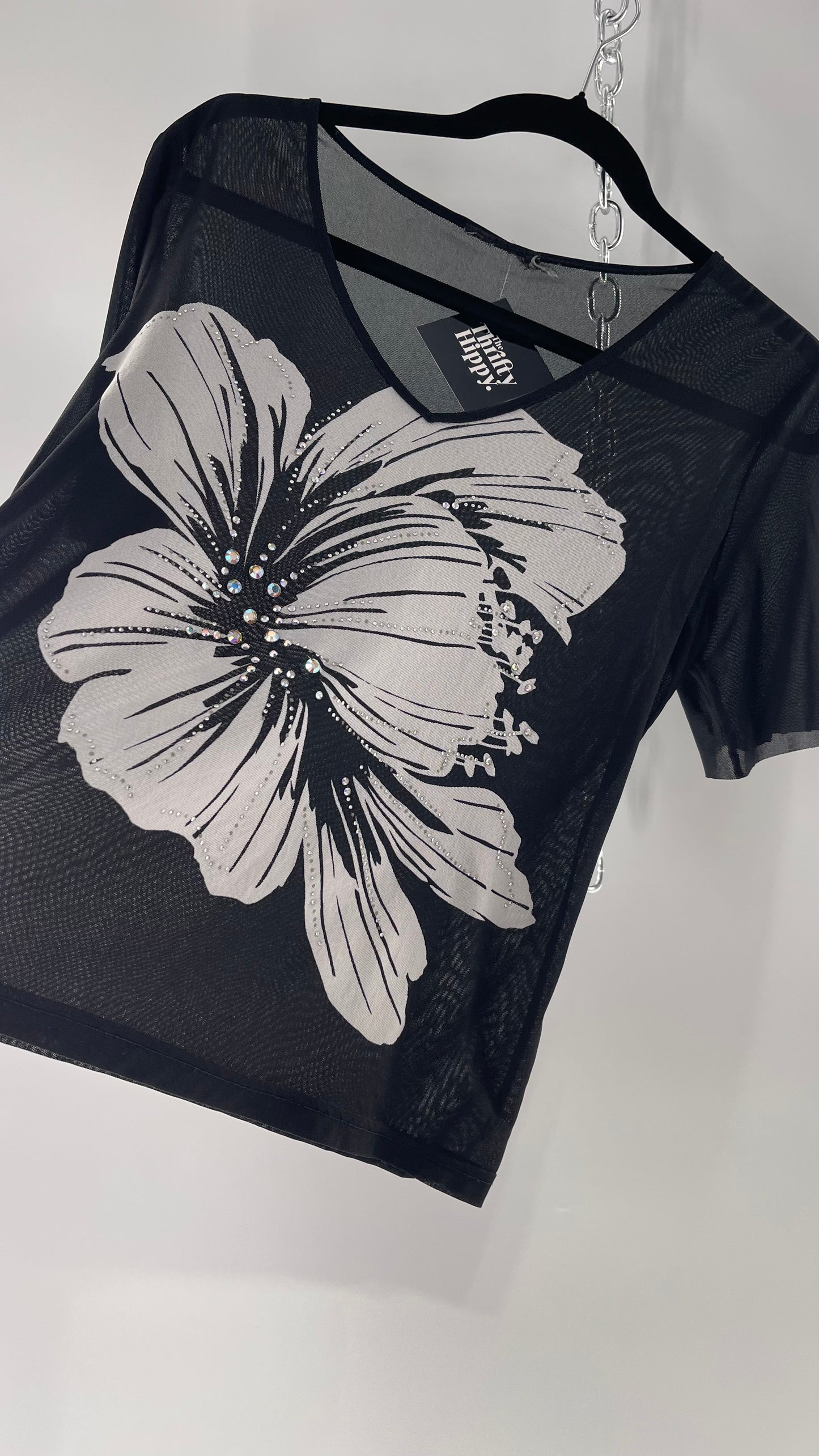 Vintage Bedazzled Mesh T (Medium)