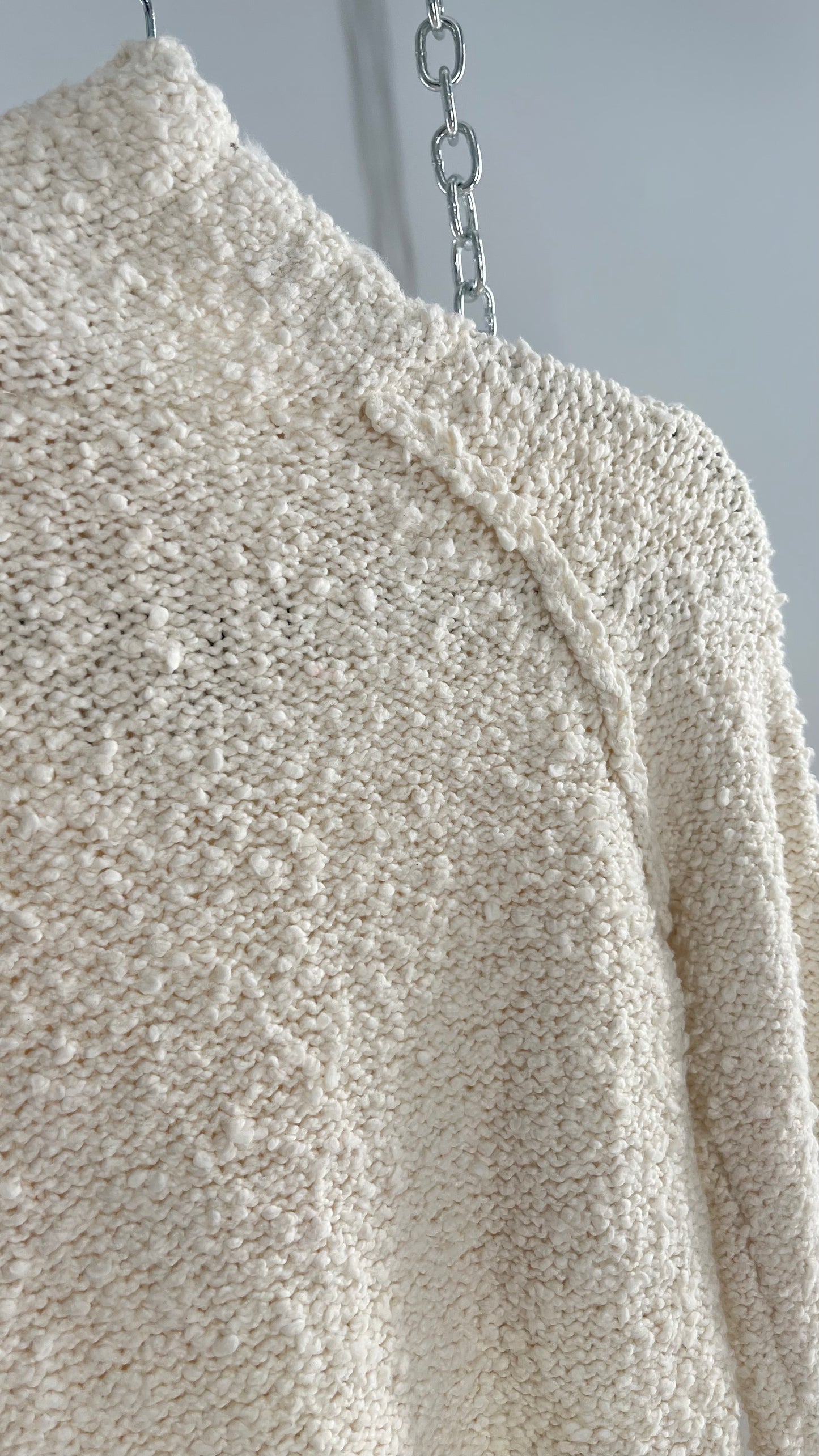 Moth Anthropologie Juliette Ivory White Knit Turtleneck Sweater(XS)