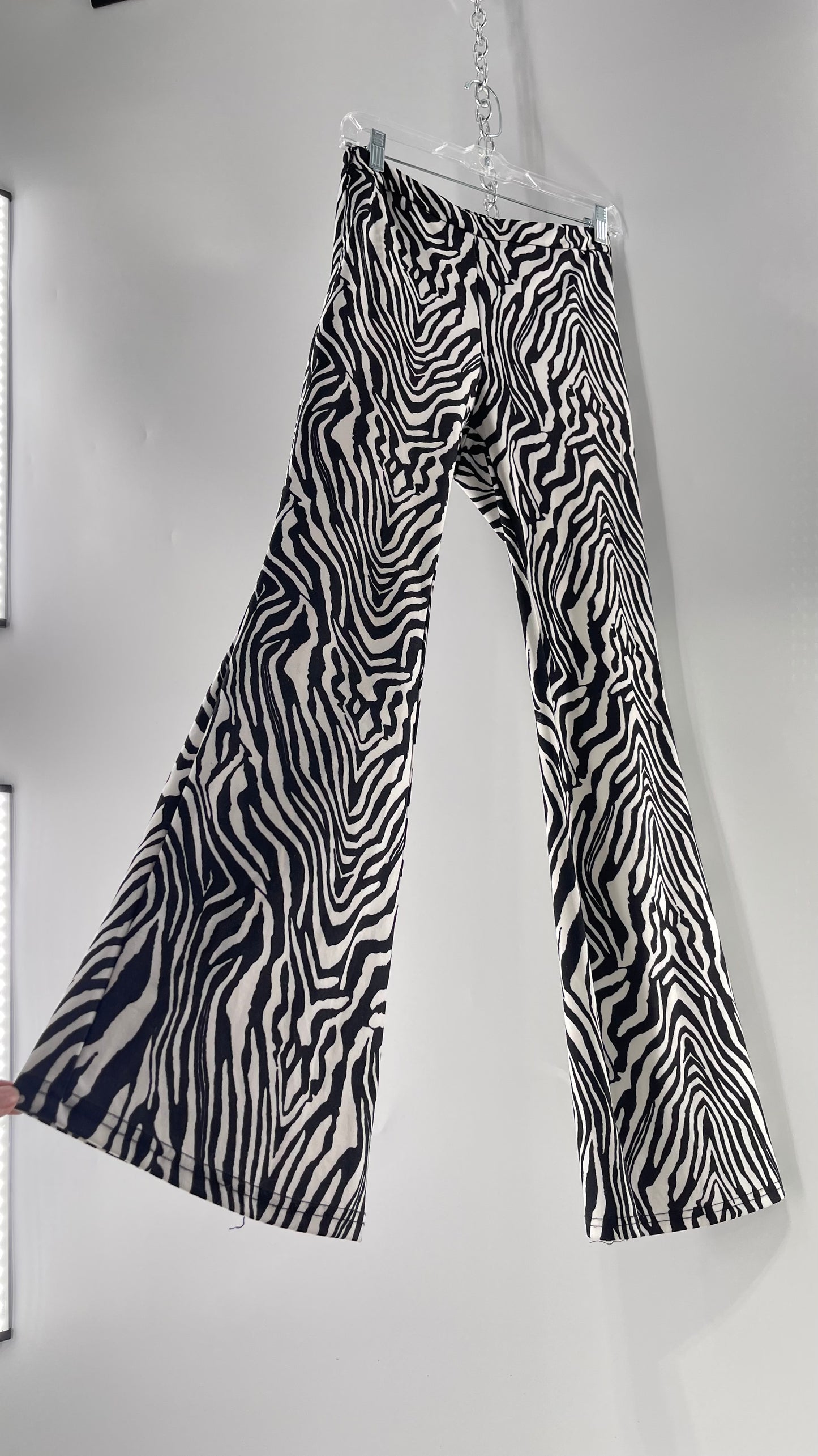Zebra Printed Flares/Bell Bottoms (C)(Small)