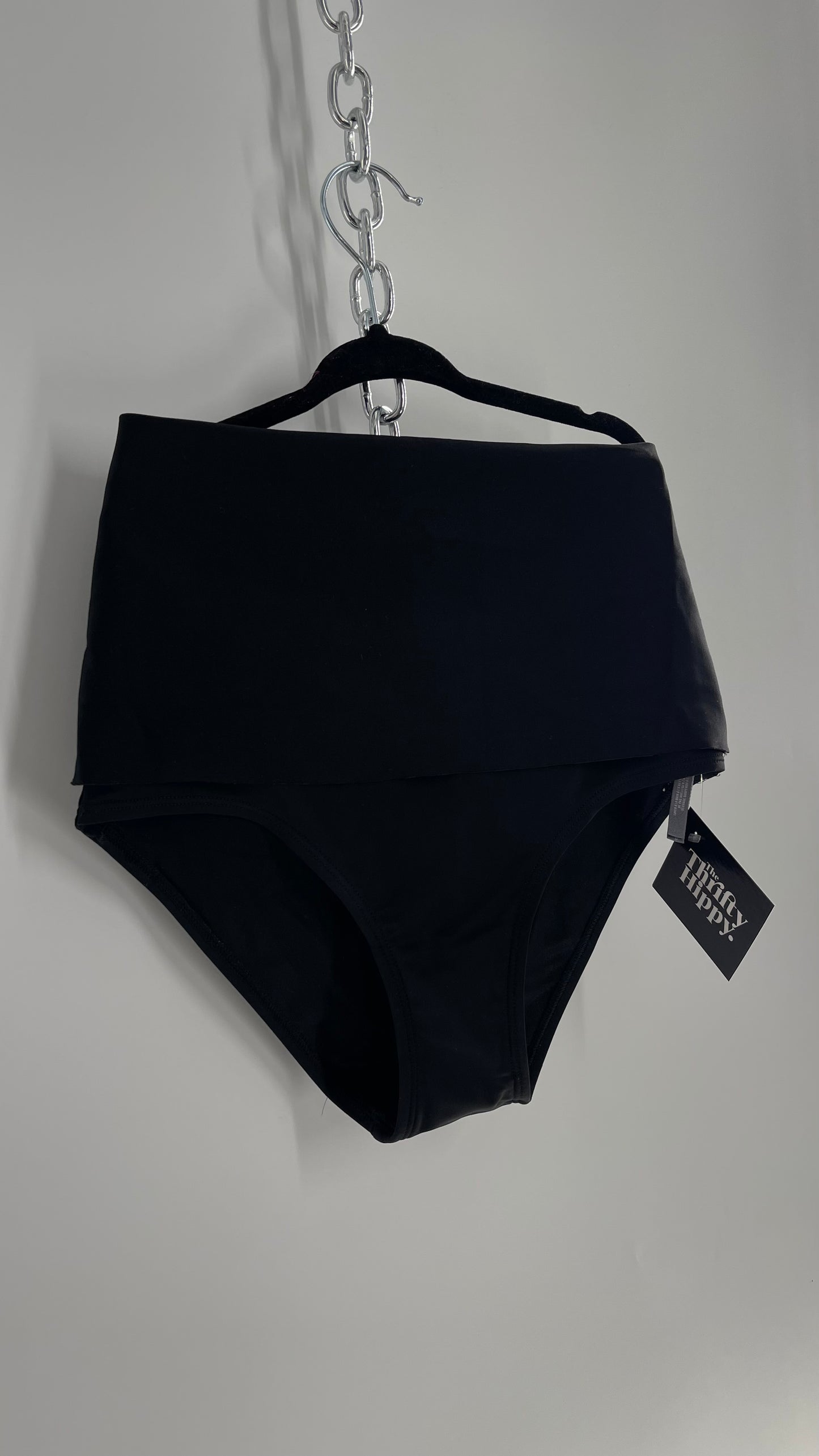 Aerie Black Ultra High Waisted Swim Bottoms (XS)