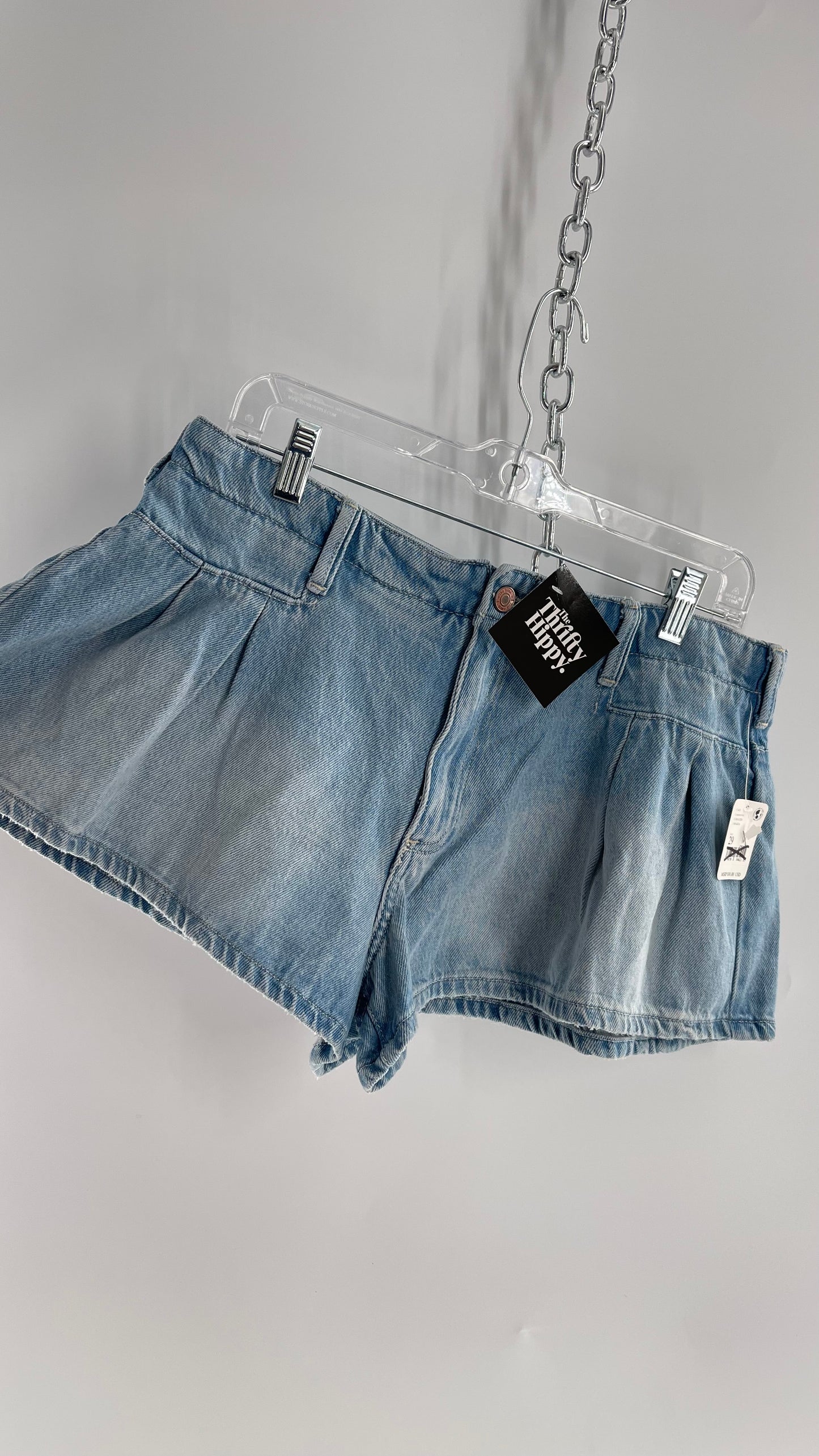Free People Blue Bell Low Rise Pleated Short with Tags Attached (29)